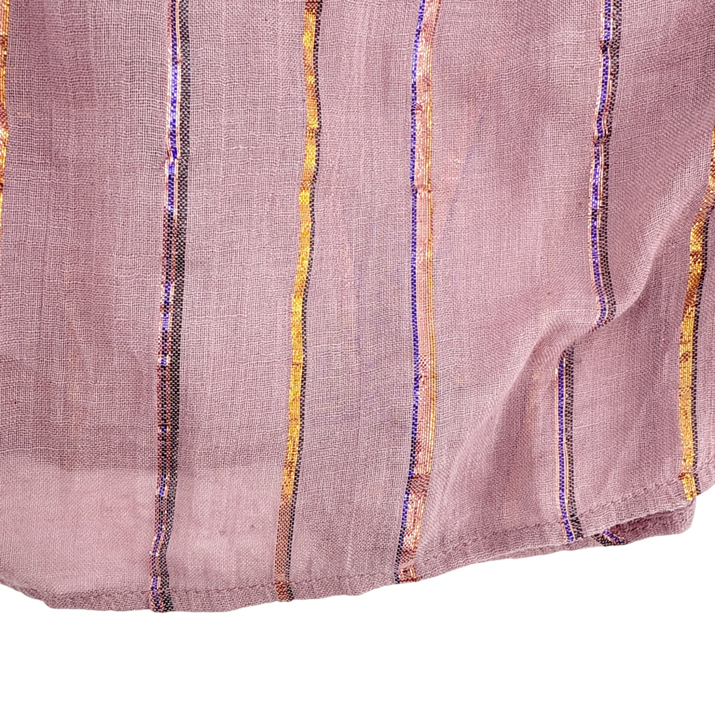 FARM RIO Pleated Yoke Blouse Light Pink S