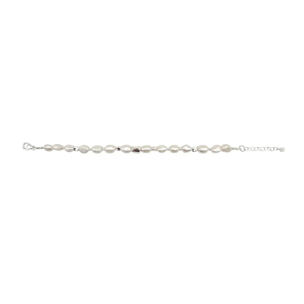 SILPADA Power Player Silver Freshwater Pearl Bracelet - flyKAMP