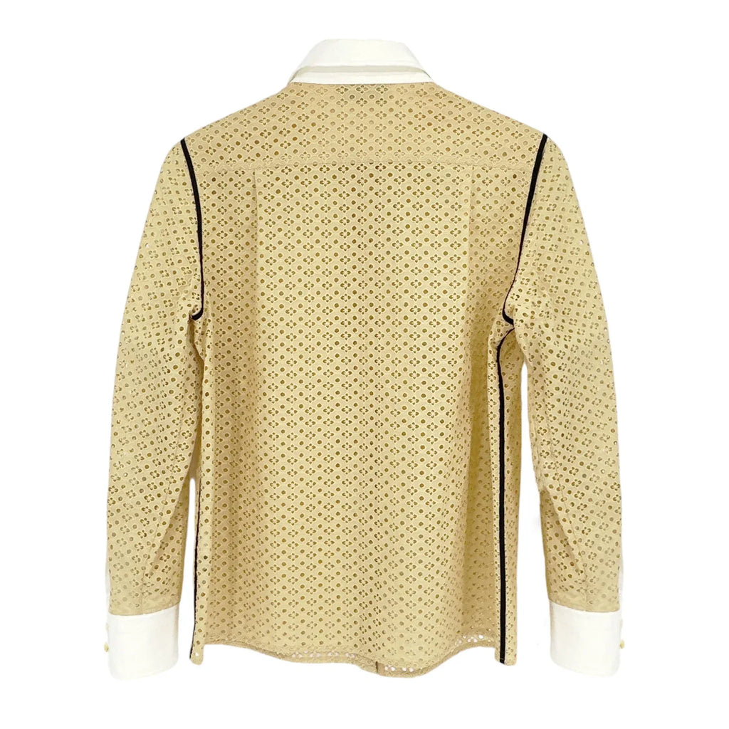 TORY BURCH Honeycomb Eyelet Shirt 4|S - flyKAMP