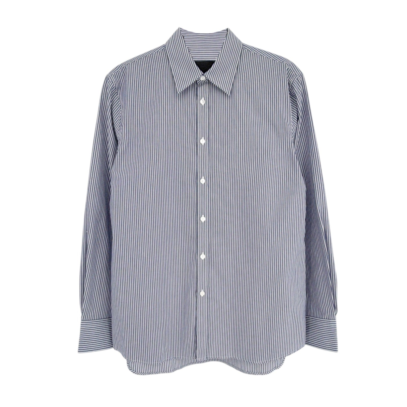 NILI LOTAN Raphael Classic Shirt in Navy White Stripe XS Nili Lotan