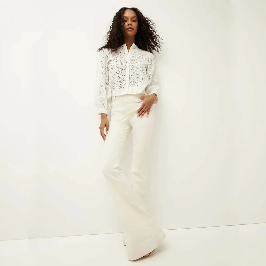 VERONICA BEARD Vitale Eyelet Top 6|M - flyKAMP
