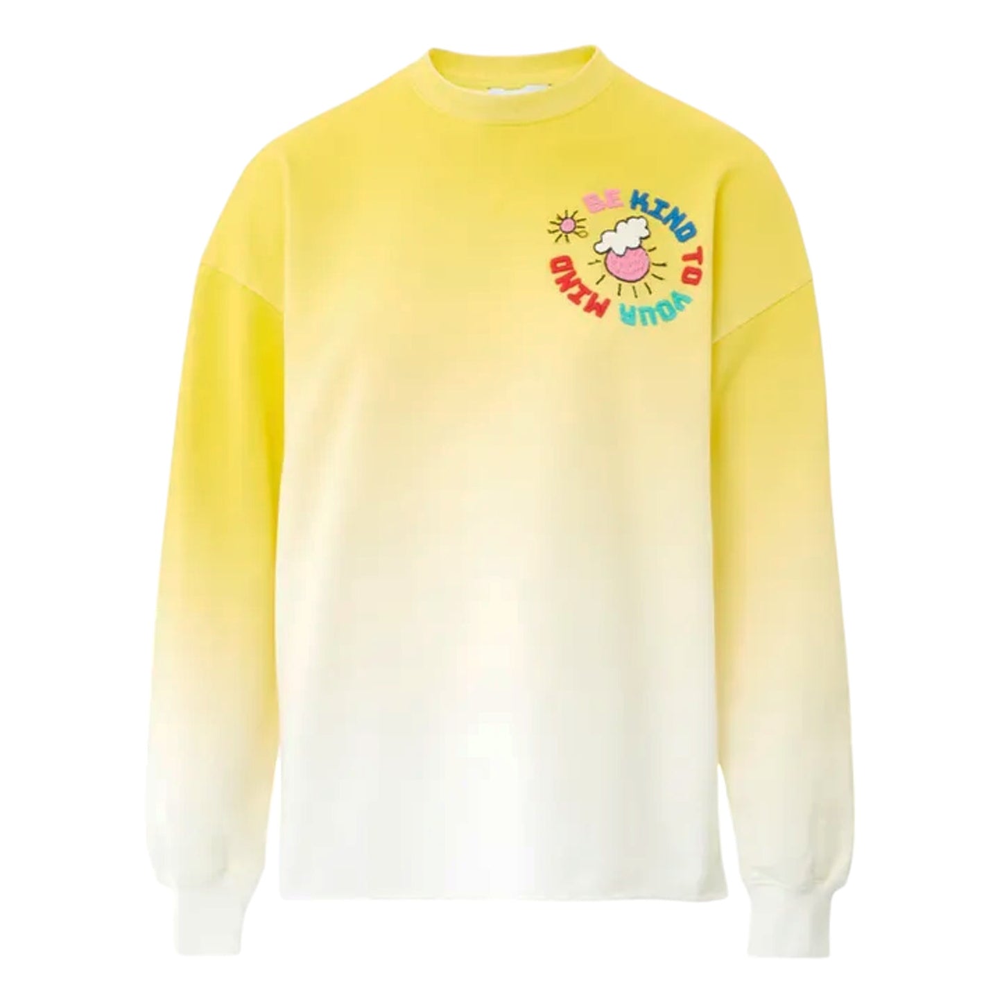 MIRA MIKATI Embroidered "Be Kind to Your Mind" Sweatshirt S