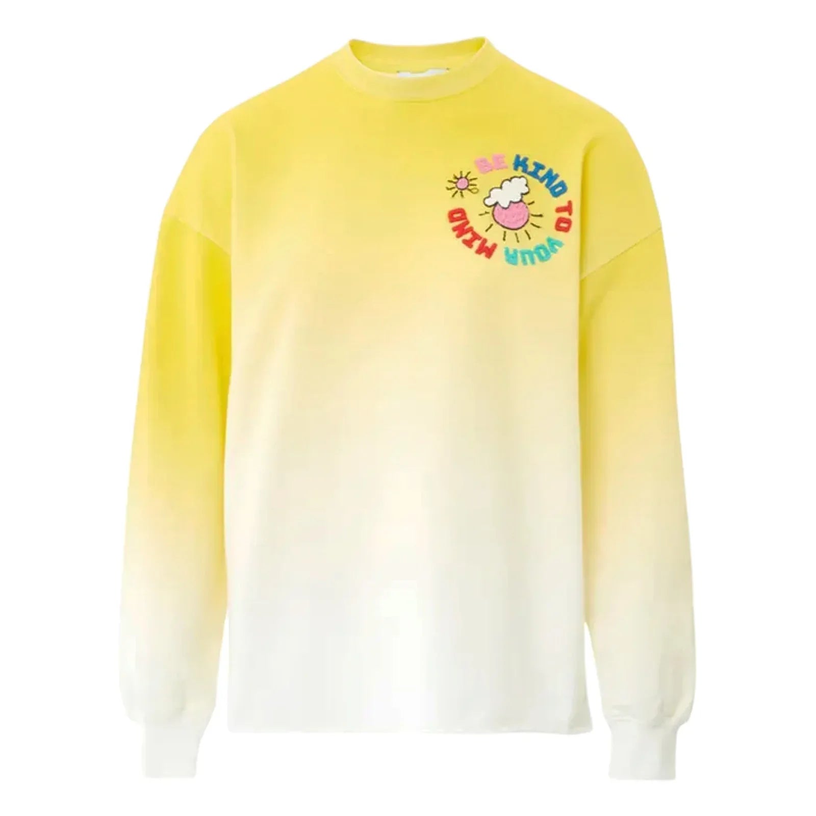 MIRA MIKATI Embroidered "Be Kind to Your Mind" Sweatshirt S - flyKAMP