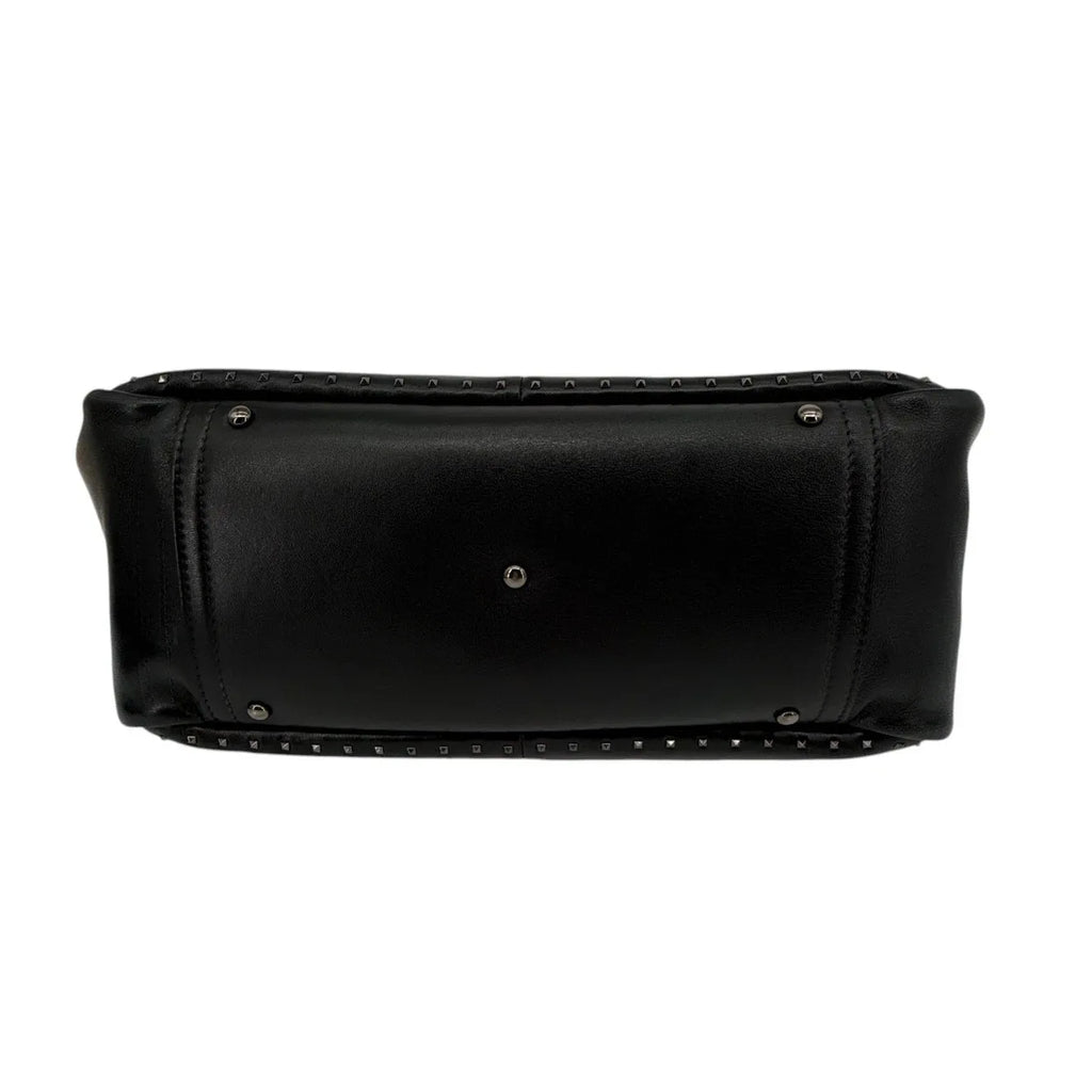 VALENTINO GARAVANI Small Atelier Bag 01 Metal Stitch Edition Tote Bag In Black - flyKAMP