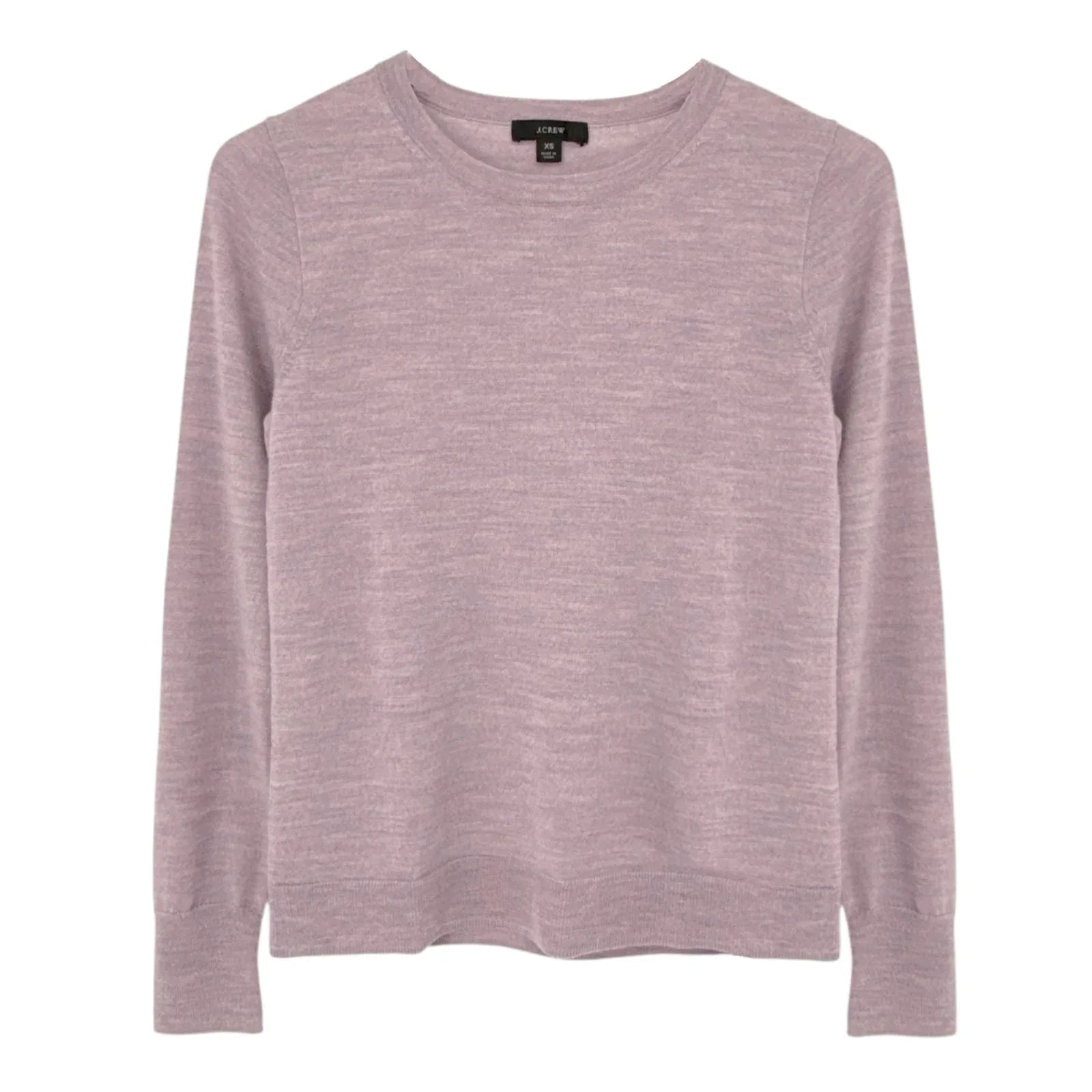 J.CREW Margot Crewneck Sweater in Faded Lavender Multi Heather XS - flyKAMP