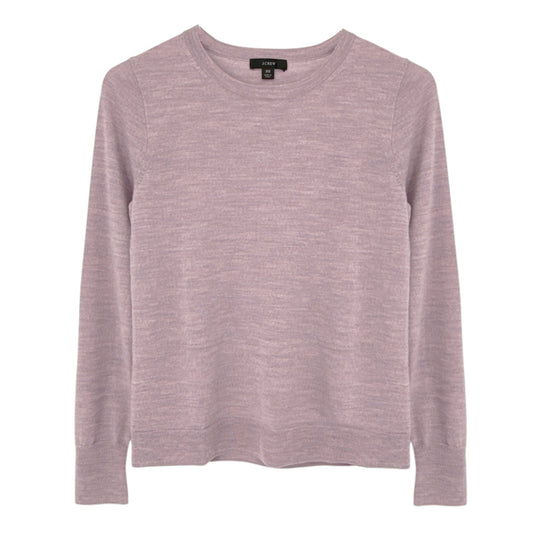 J.CREW Margot Crewneck Sweater in Faded Lavender Multi Heather XS