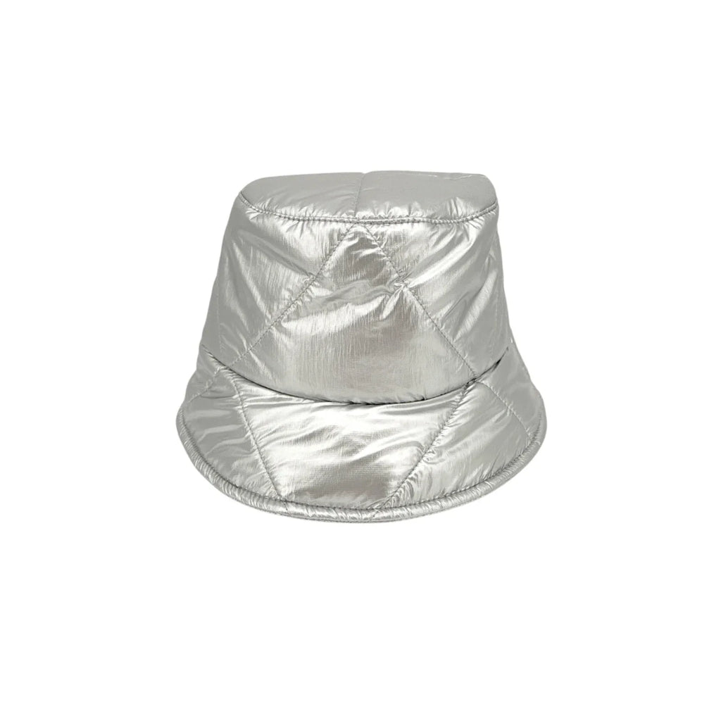 KATE SPADE New York Sam Quilted Metallic Bucket Hat in Silver - flyKAMP