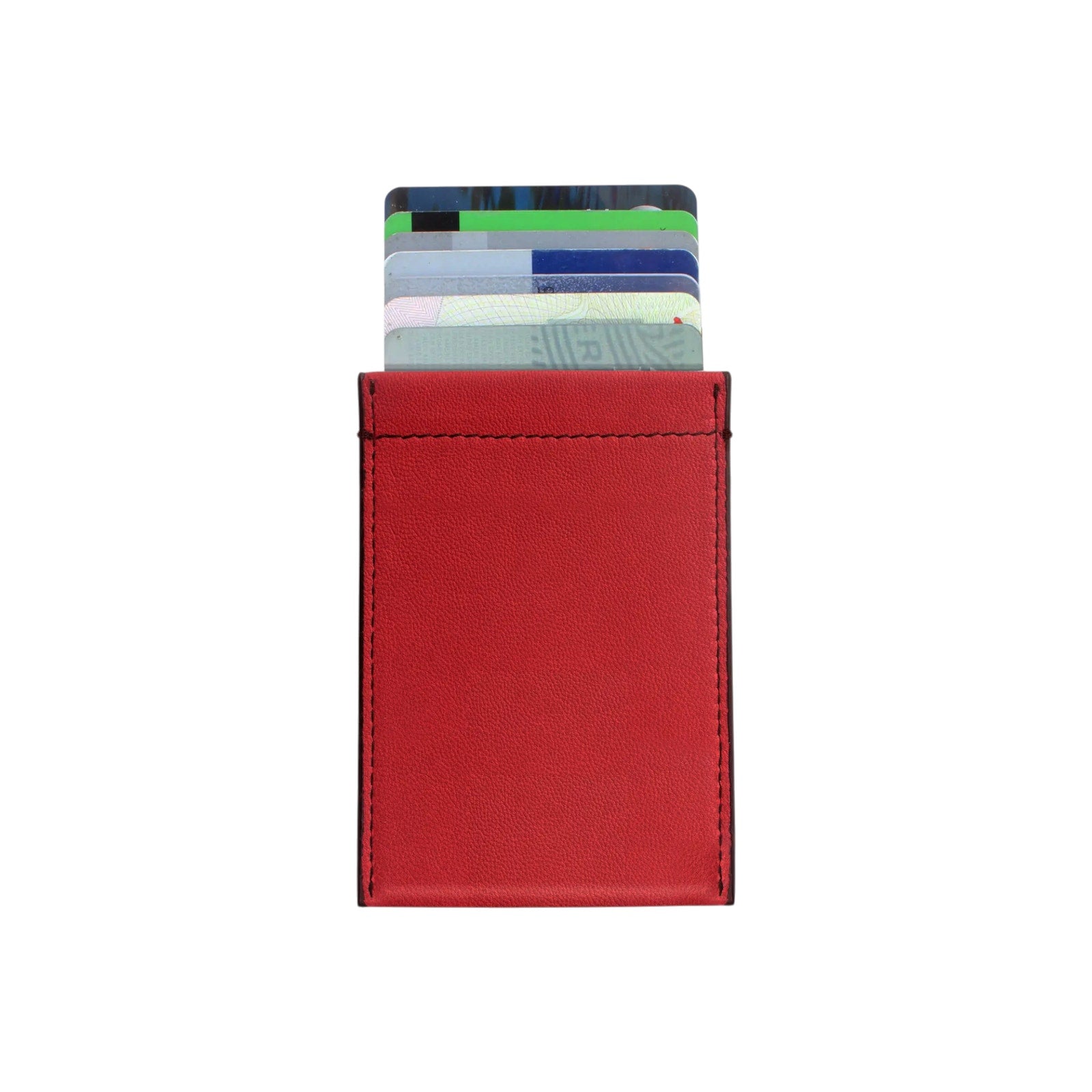 M-CLIP Leather RFID Case Vertical in Red M-Clip