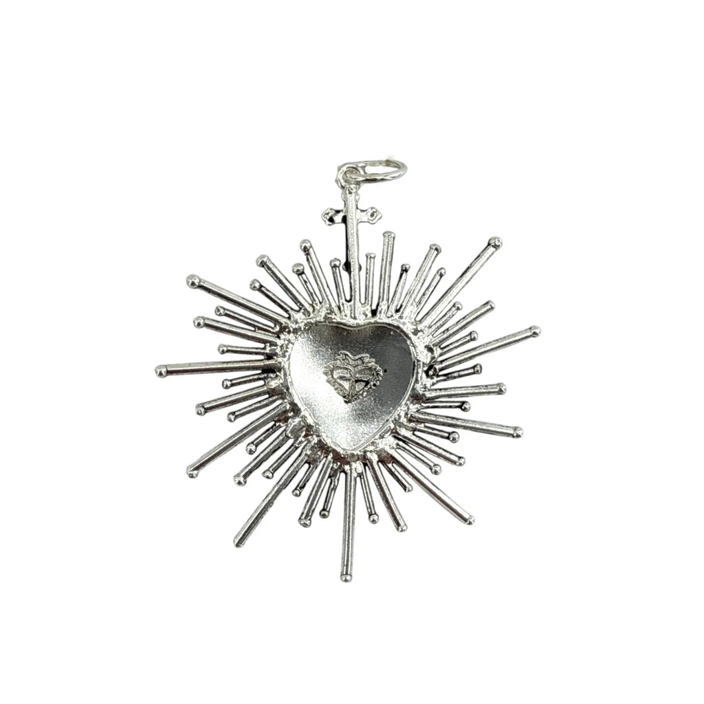 VIRGINS SAINTS & ANGELS VSA Sacred Flame Charm in Silver - flyKAMP