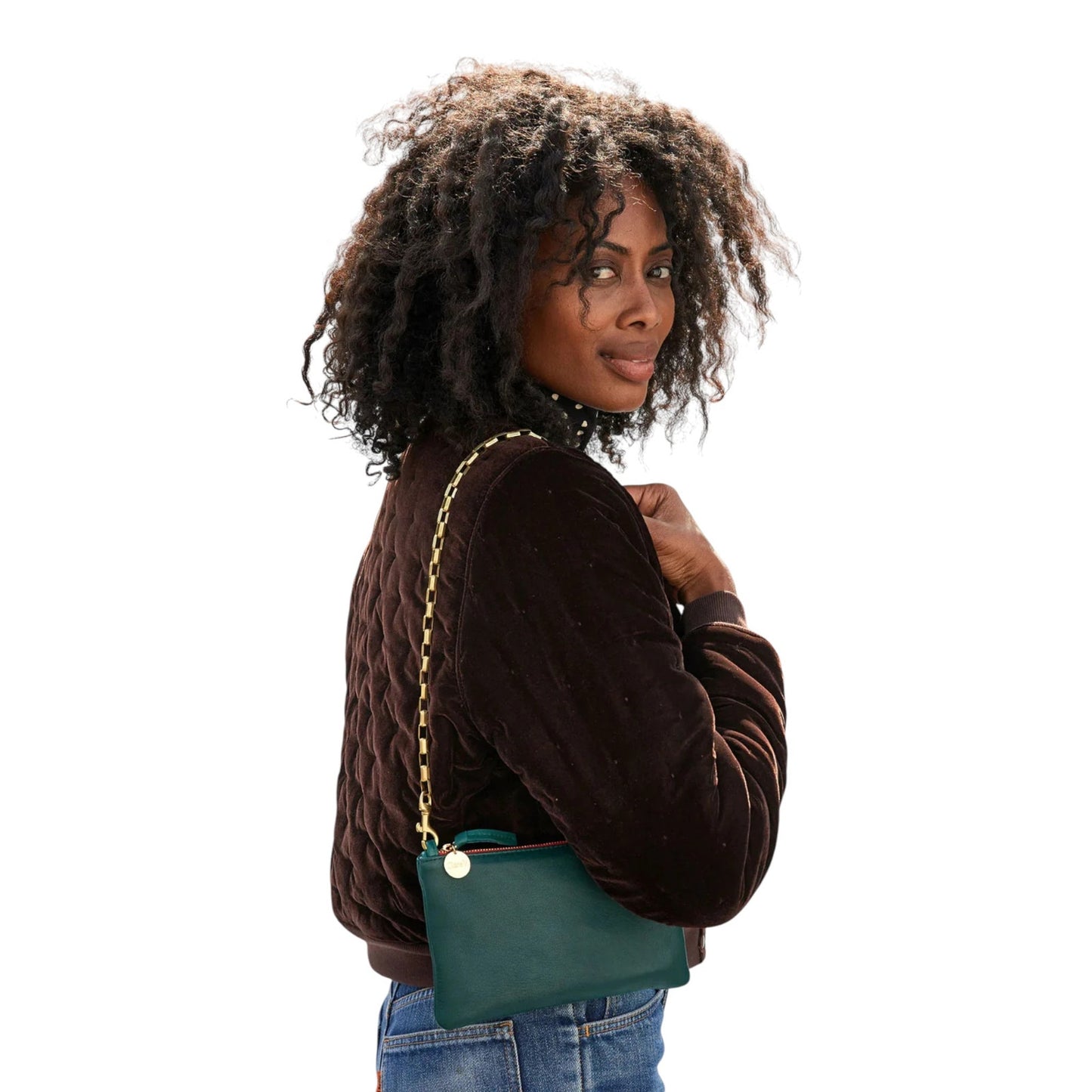 CLARE V. Box Chain Shoulder Strap