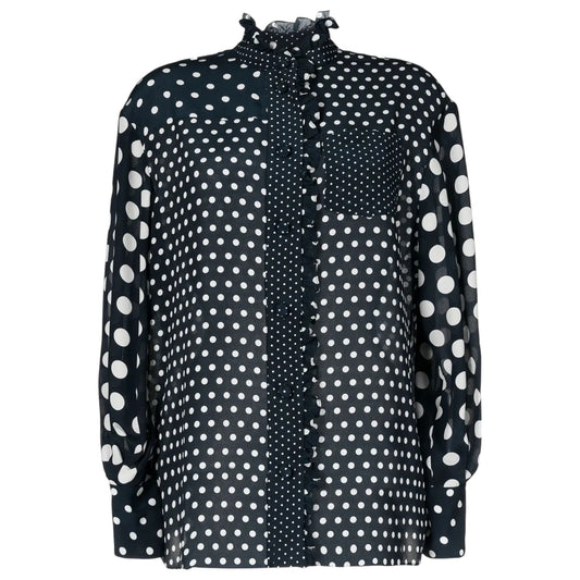 ERDEM Hutchinson Ruffled Silk Top UK10 | S