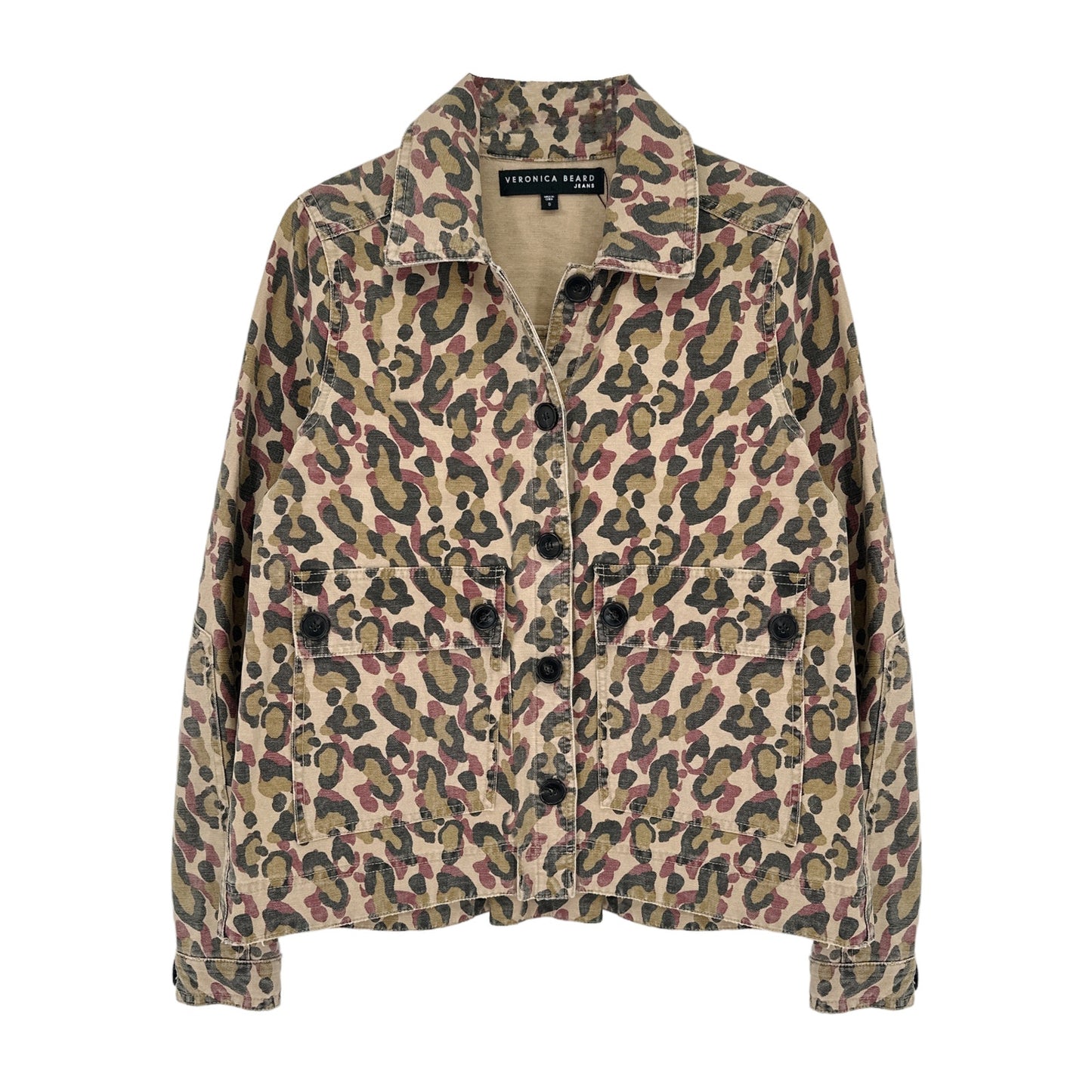 VERONICA BEARD Mercer Leopard Print Jacket S