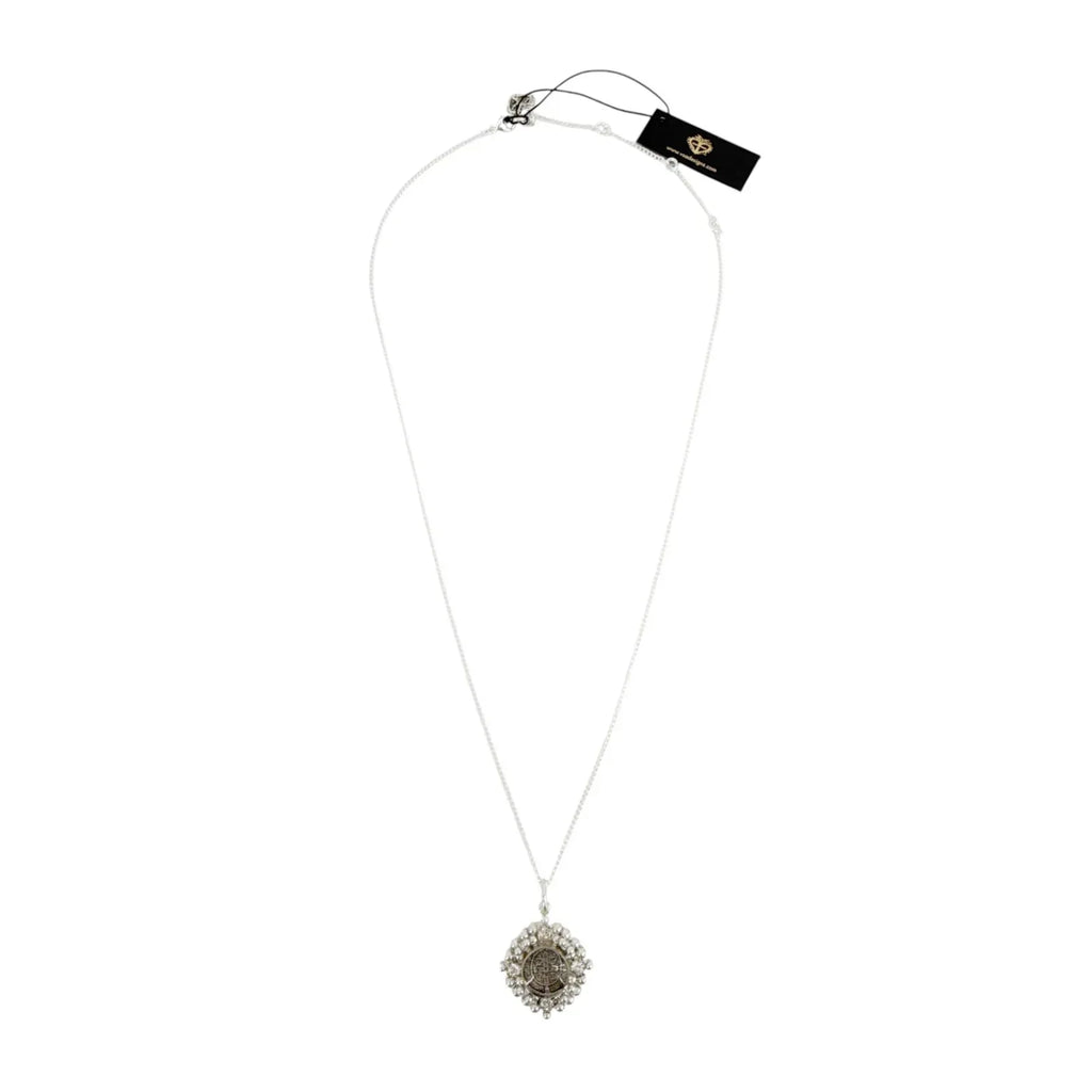 VIRGINS SAINTS & ANGELS VSA Petite Cloister San Benito Charm Necklace in Silver - flyKAMP