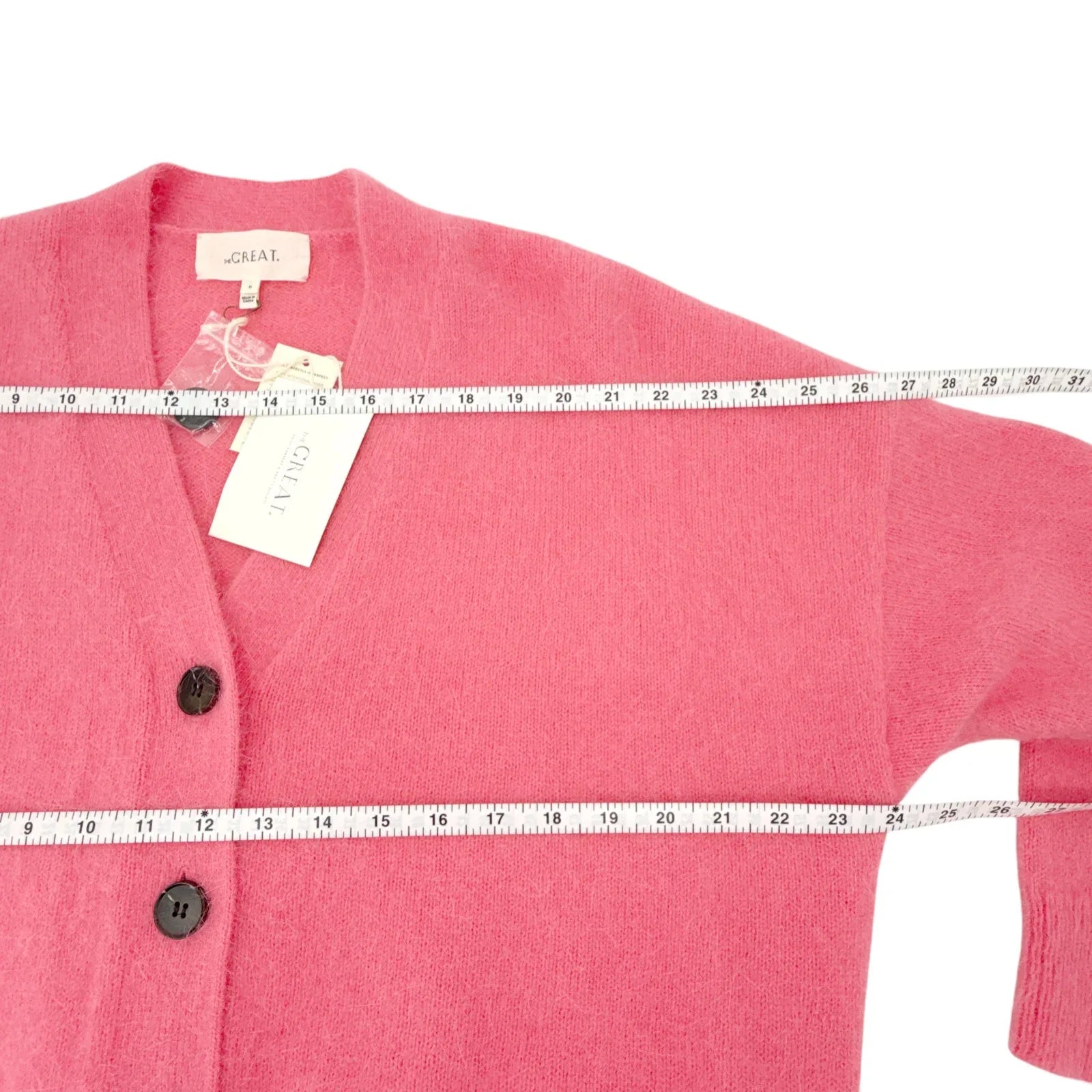 THE GREAT. The Fluffy Slouch Cardigan in Cherry Blossom 0|XS - flyKAMP