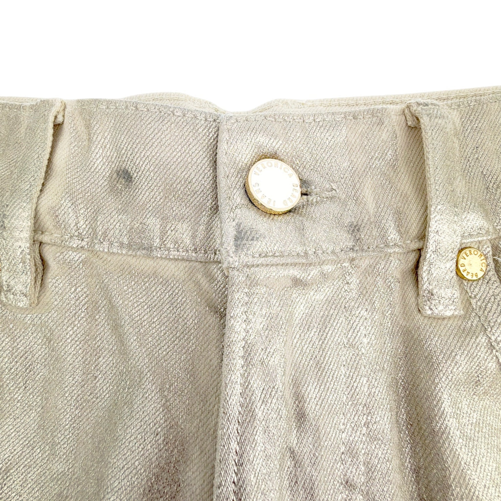 VERONICA BEARD Charlotte Longline Metallic Short in Gold 25 Veronica Beard