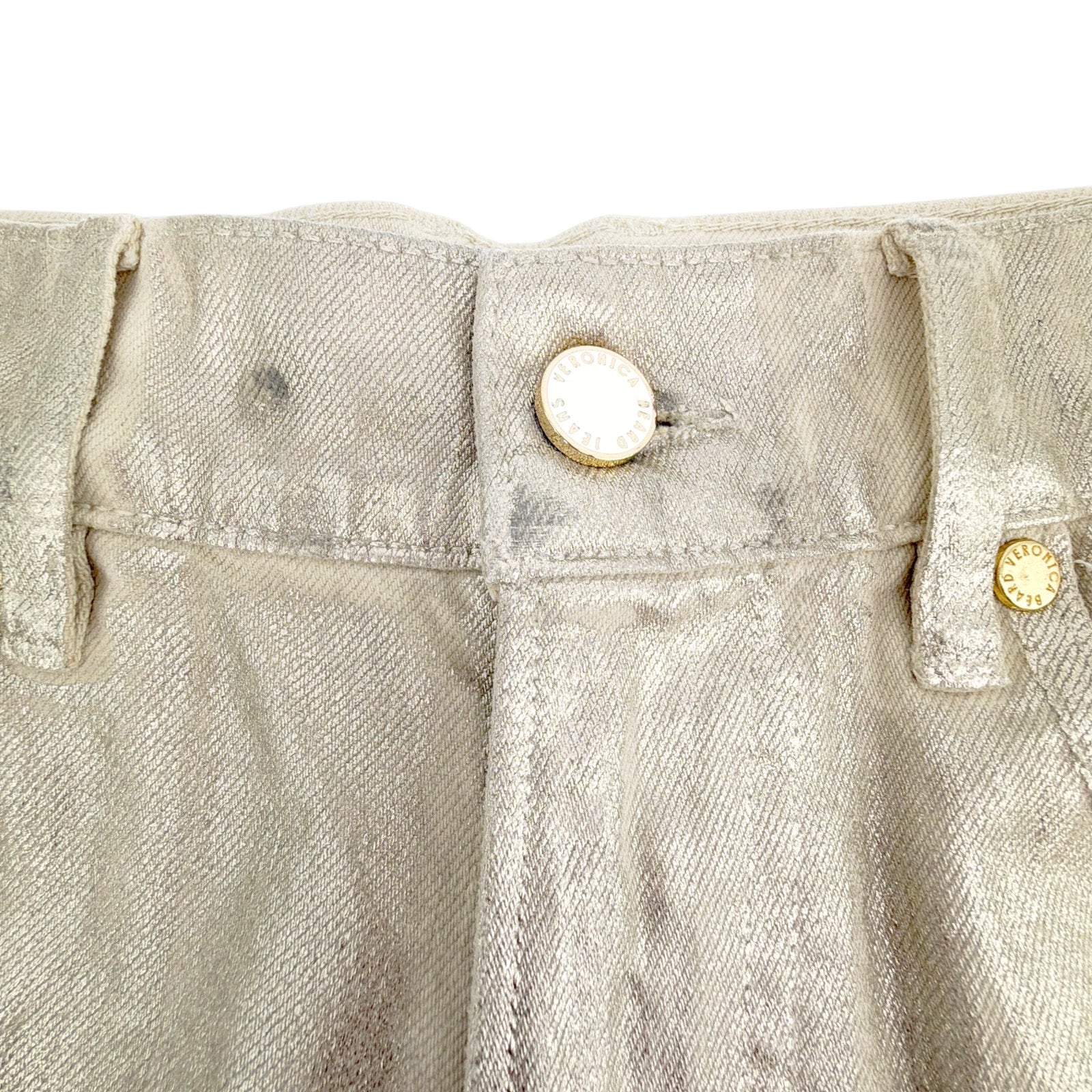 VERONICA BEARD Charlotte Longline Metallic Short in Gold 25 Veronica Beard