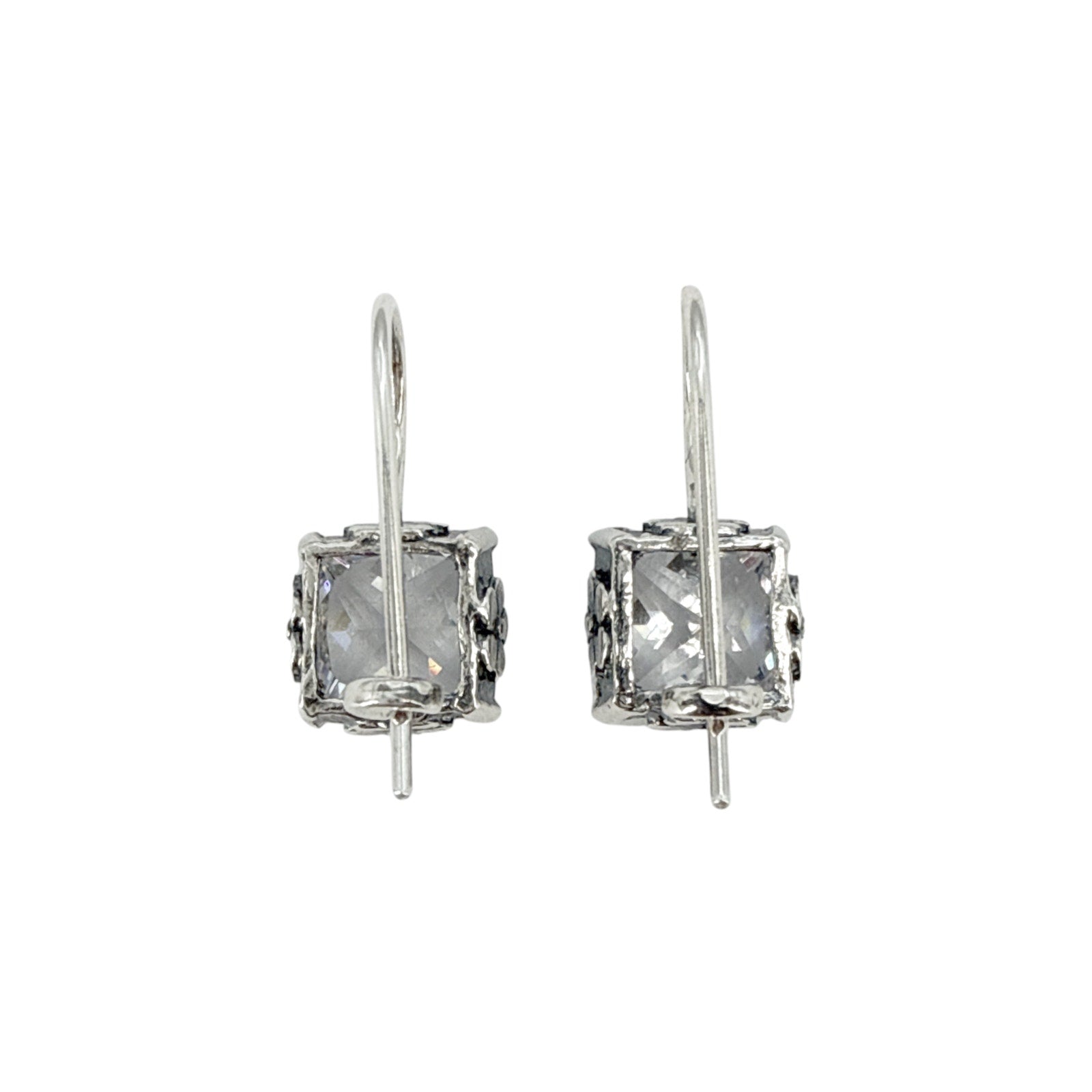 SILPADA Crystal Clear Silver Cubic Zirconia Drop Earrings