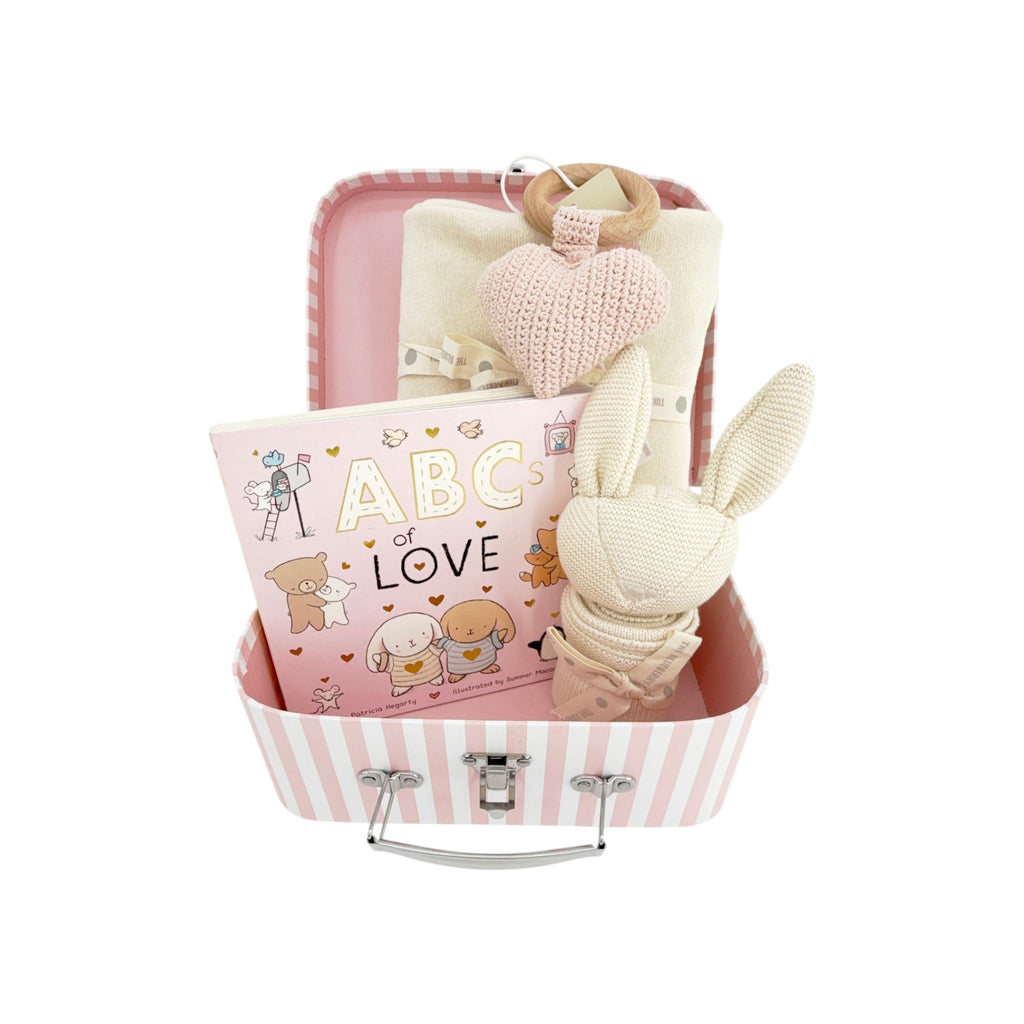 THE BLUEBERRY HILL Heart I Love You Baby Gift Set Paperboard Suitcase Medium The Blueberry Hill