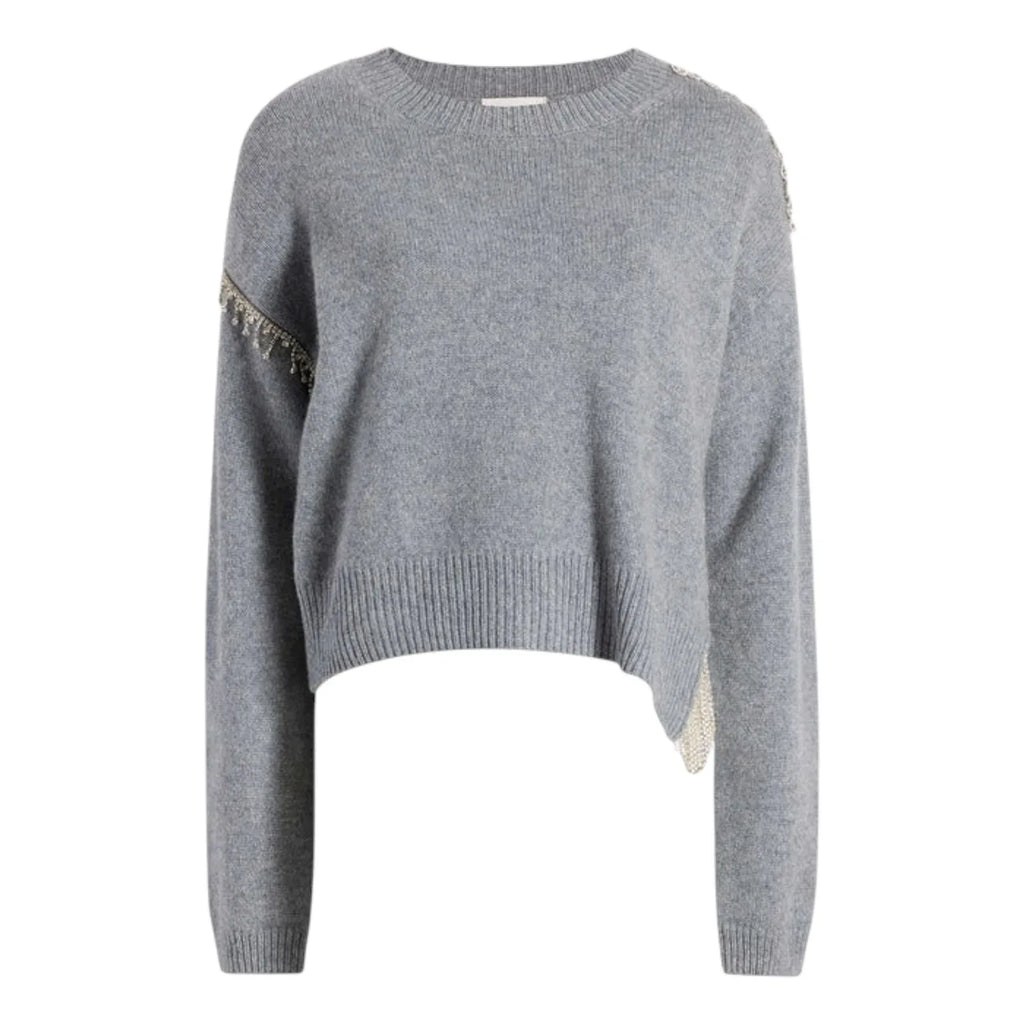 CINQ a SEPT Lilliana Embellished Knit Sweater M - flyKAMP