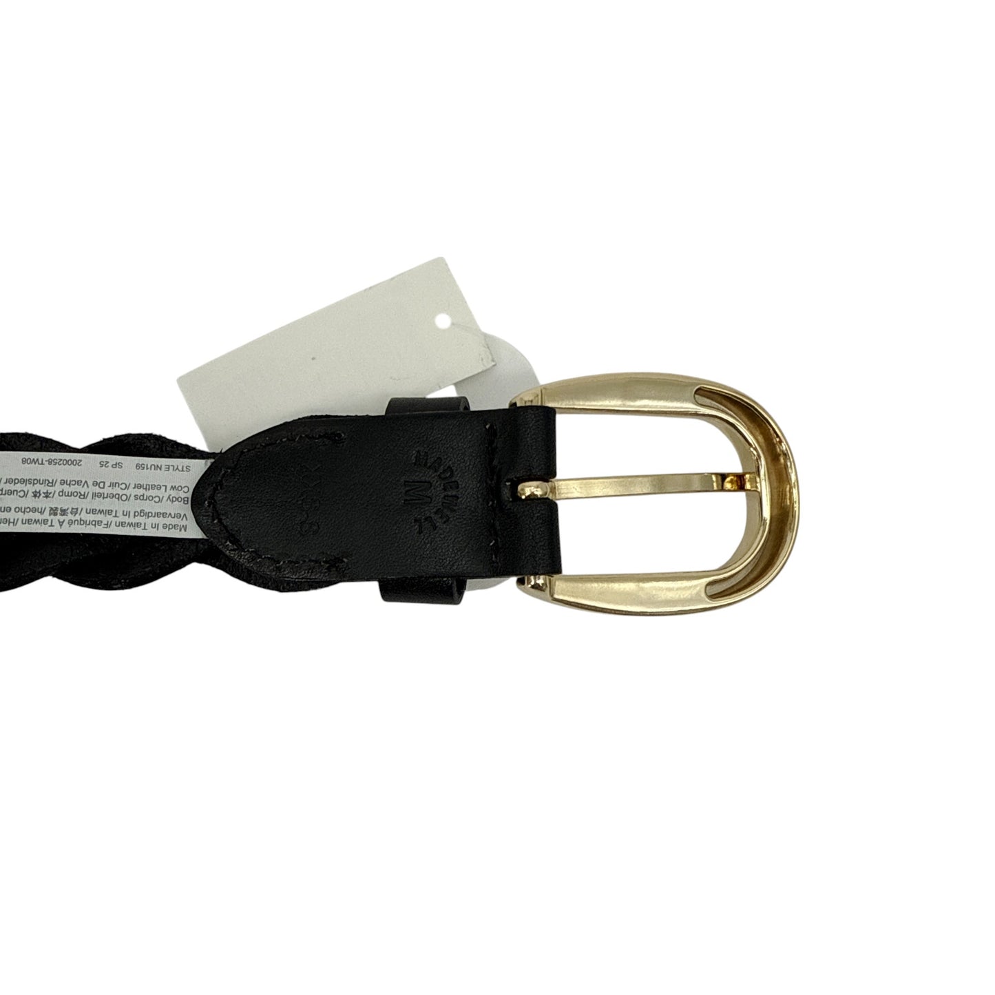 MADEWELL Braided Belt in True Black XXS-S