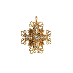 VIRGINS SAINTS & ANGELS VSA Electra Cross Medallion in Gold