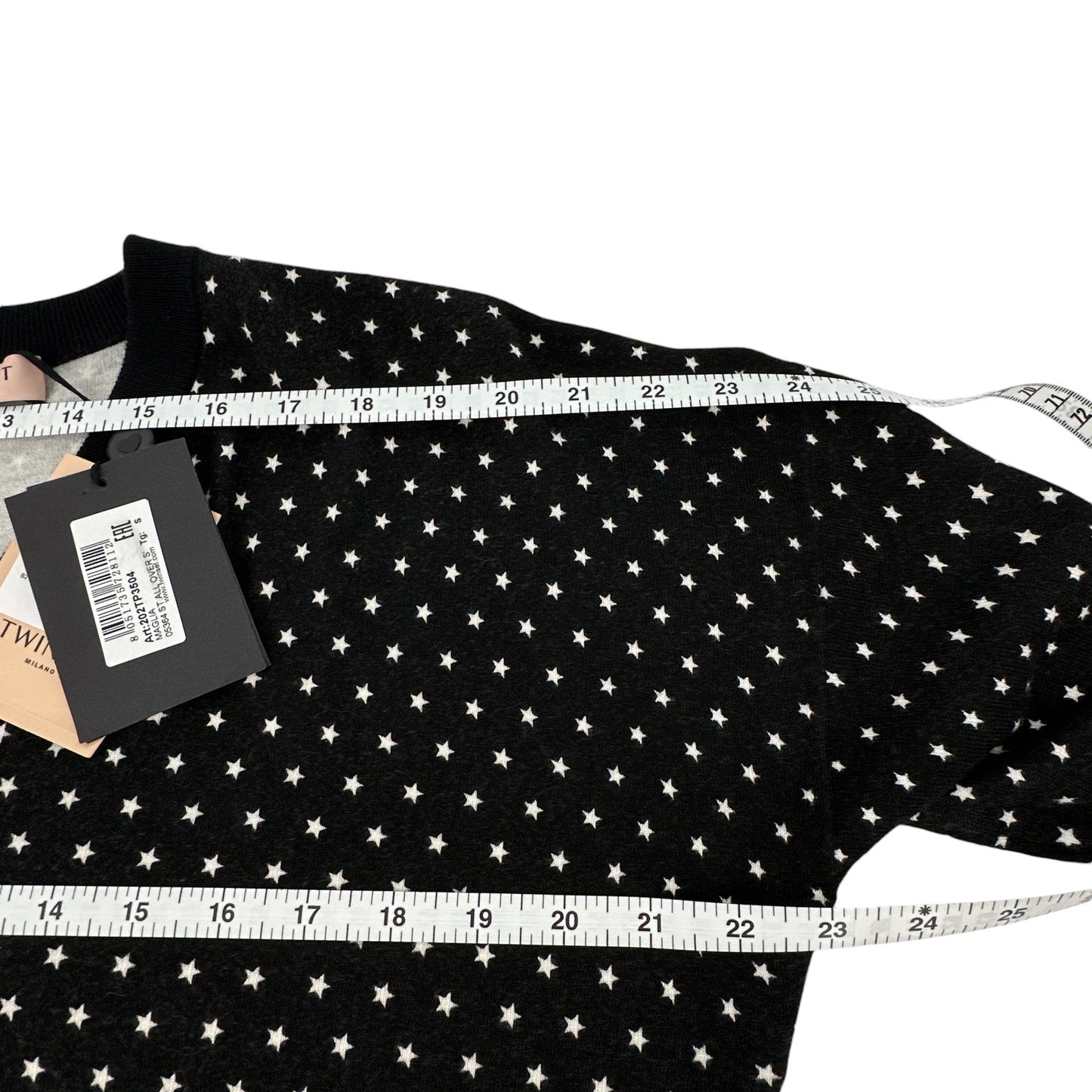 TWINSET Stars Patterned V-neck Sweater S