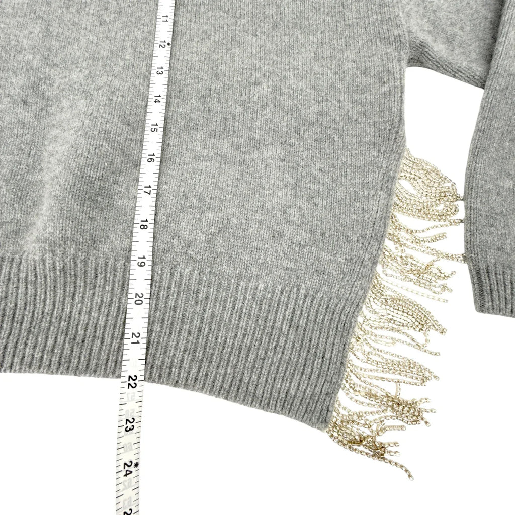CINQ a SEPT Lilliana Embellished Knit Sweater M - flyKAMP