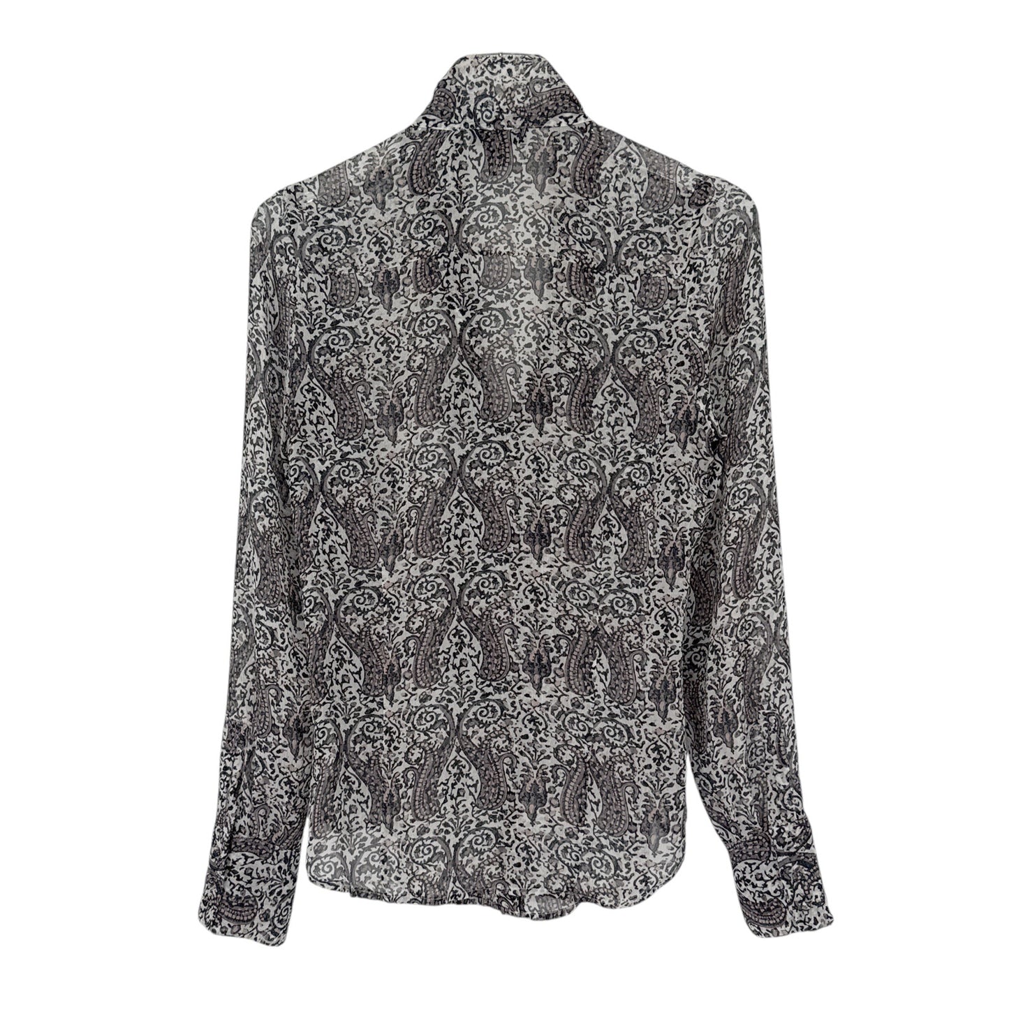 PAIGE Cleobelle Printed Femme Blouse in White/Rabbit/Rose-Santina Pais XS