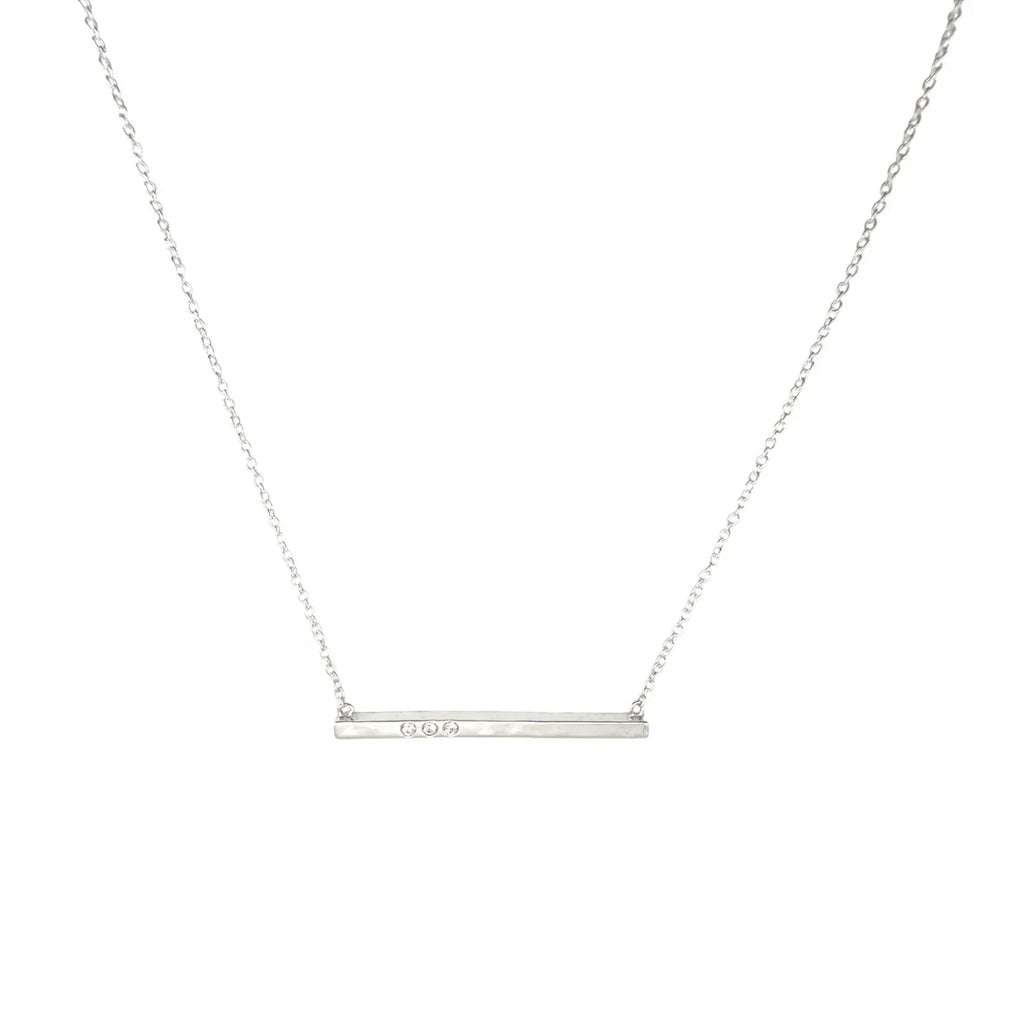 SILPADA Dotted Line Pendant Necklace in Sterling Silver - flyKAMP