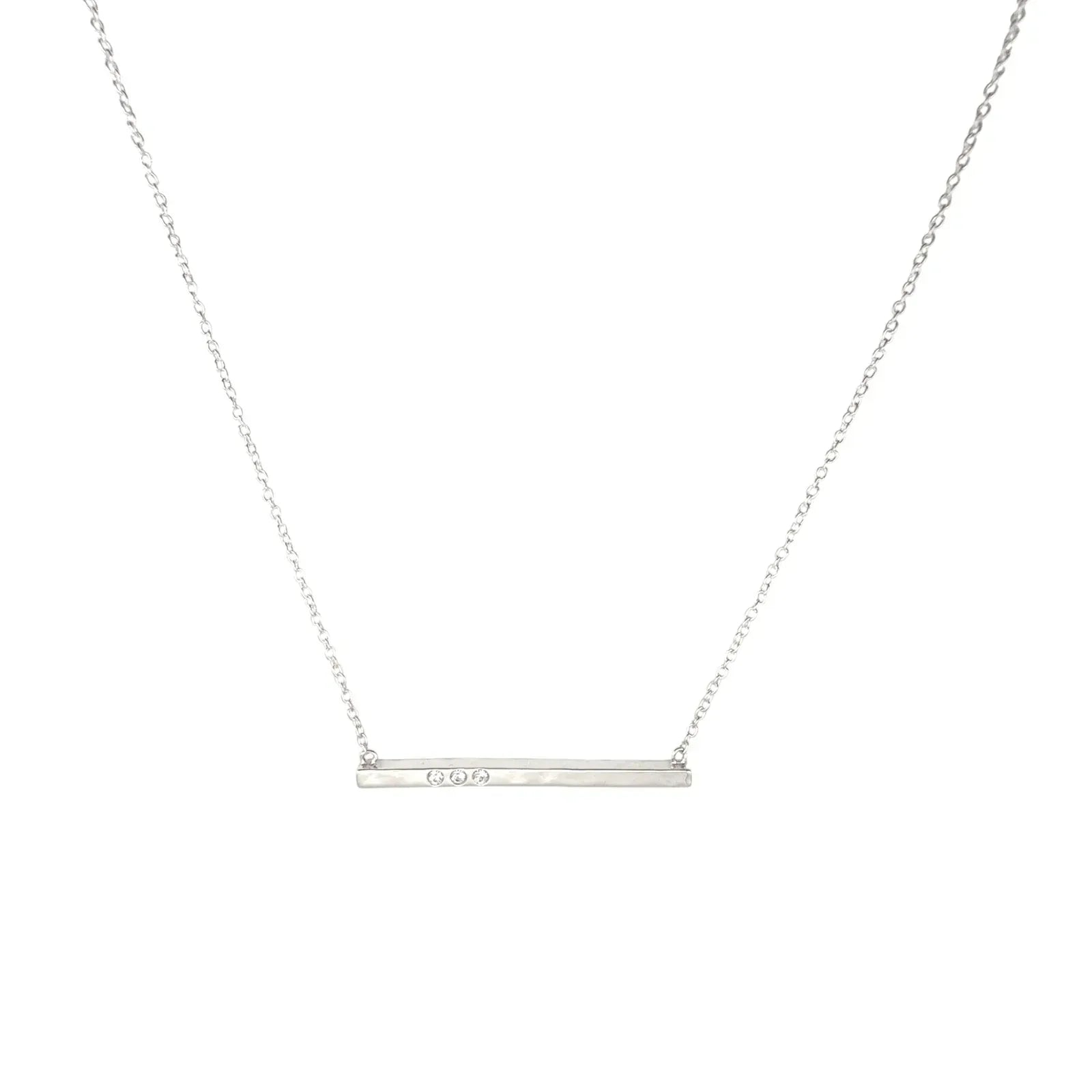 SILPADA Dotted Line Pendant Necklace in Sterling Silver - flyKAMP