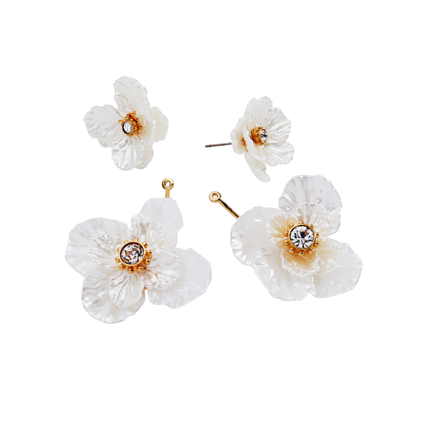 ALEX+ANI New York Botanical Garden Poppy Statement Earrings