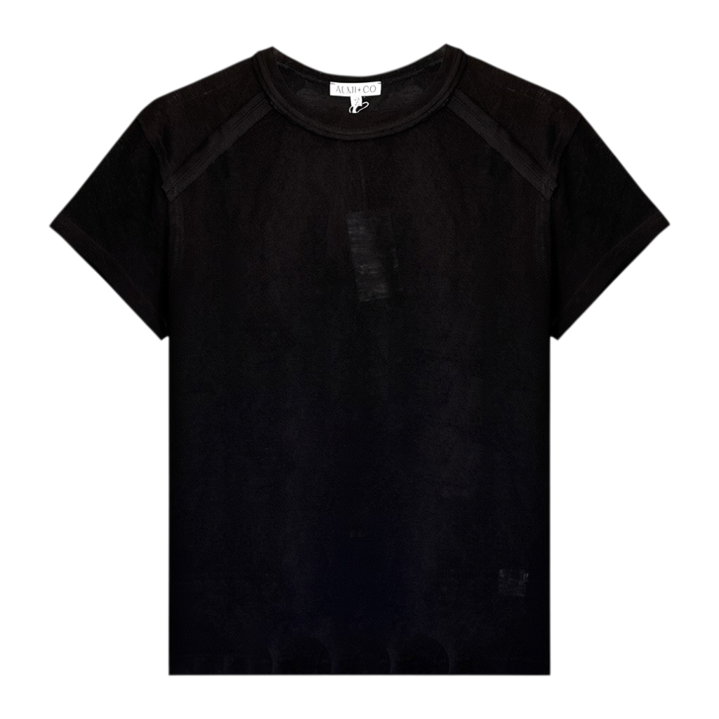 AEMI+CO Junie Top Tee in Black S AEMI+CO