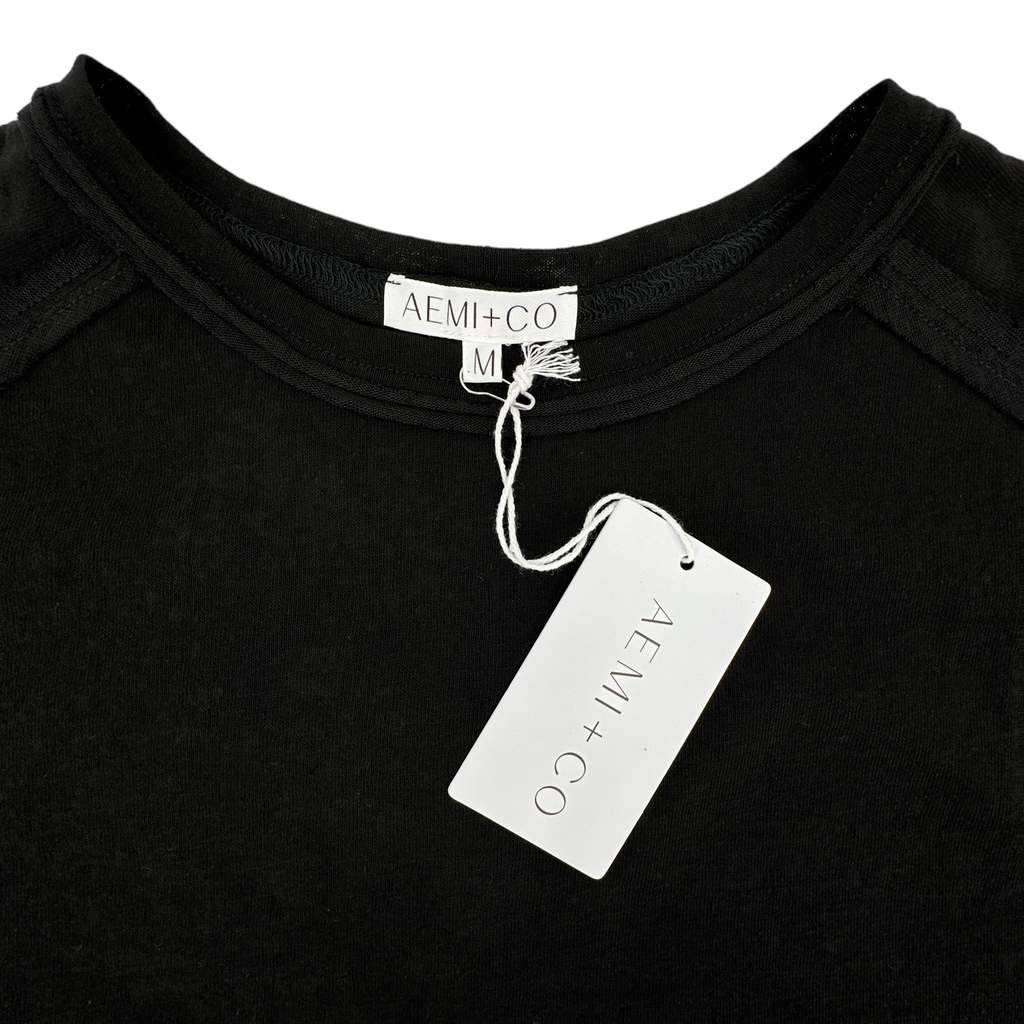 AEMI+CO Junie Top Tee in Black M AEMI+CO