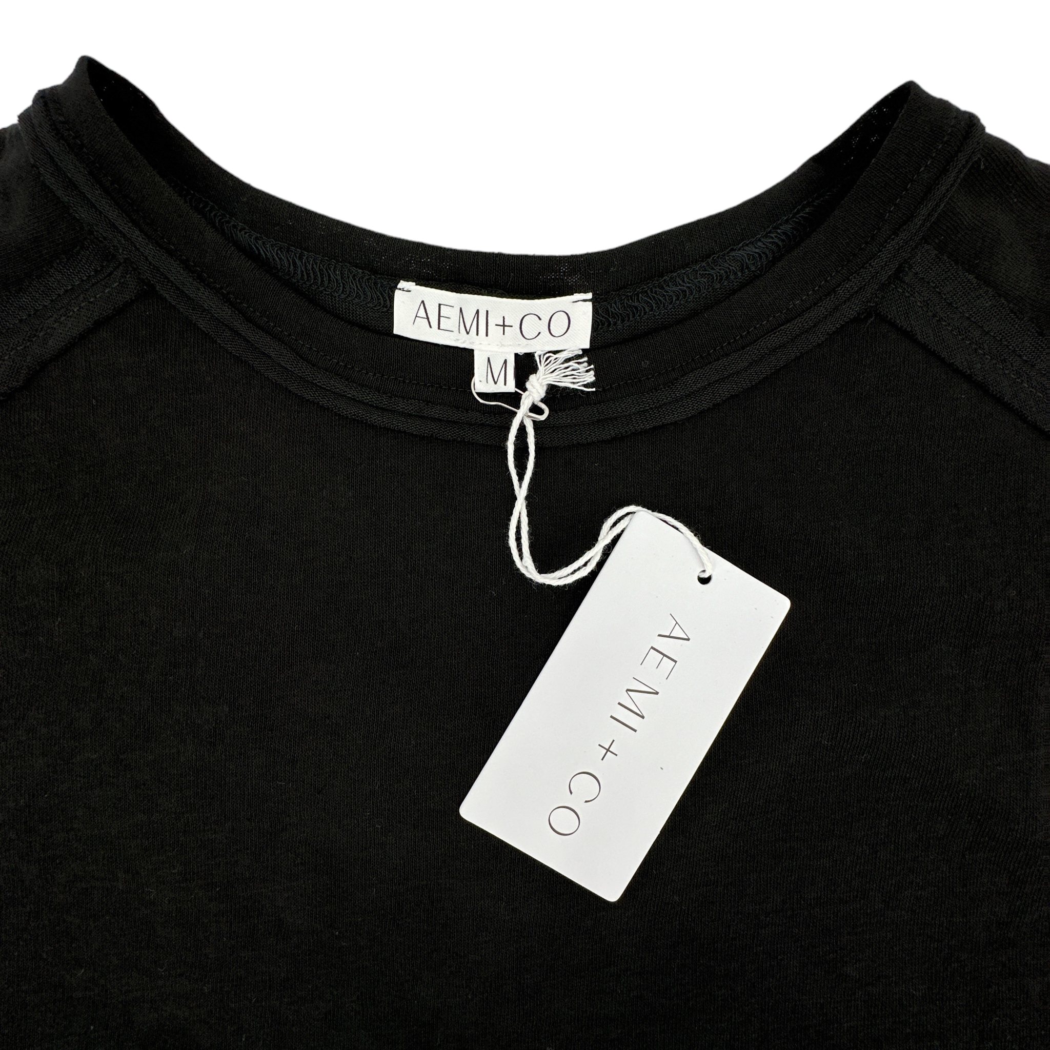 AEMI+CO Junie Top Tee in Black M AEMI+CO