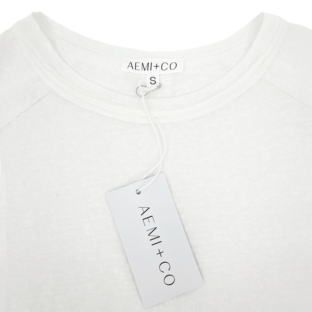 AEMI + CO Junie Tee White Size S AEMI+CO