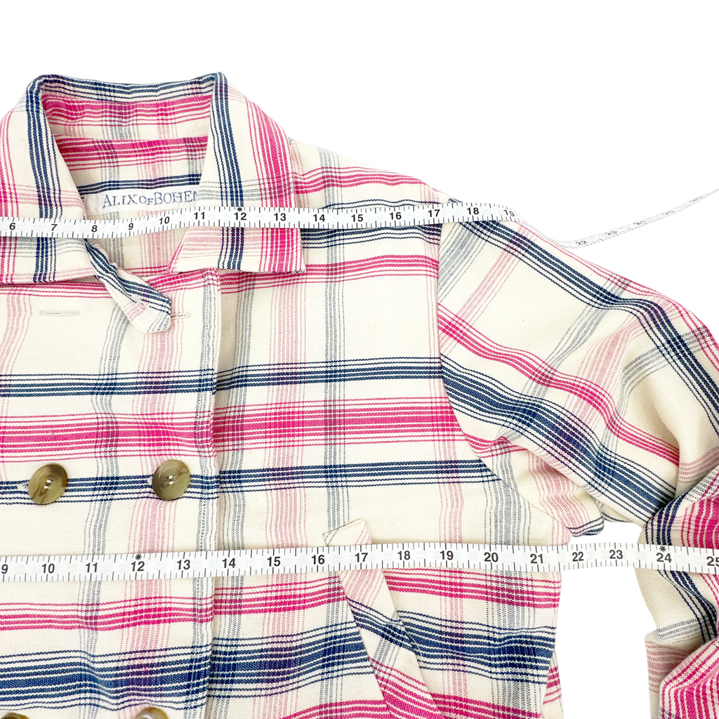 ALIX of BOHEMIA Domino Woven Plaid Jacket M Alix of Bohemia