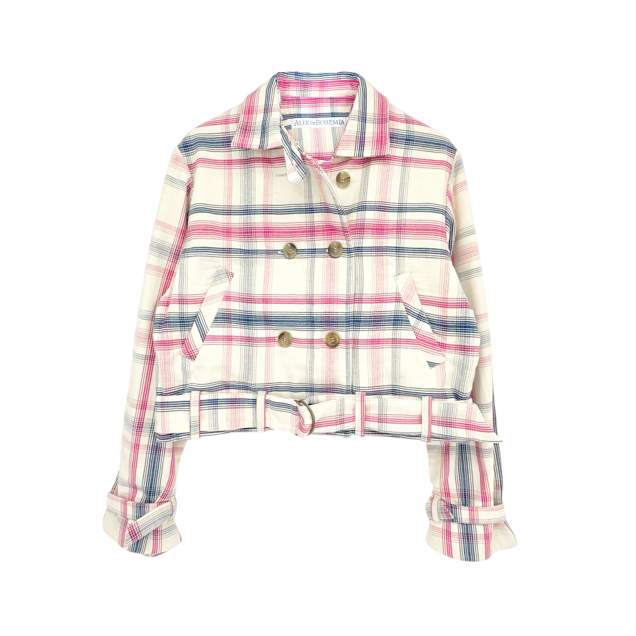 ALIX of BOHEMIA Domino Woven Plaid Jacket M Alix of Bohemia