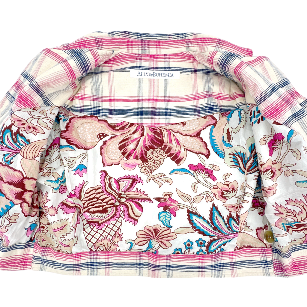 ALIX of BOHEMIA Domino Woven Plaid Jacket M Alix of Bohemia