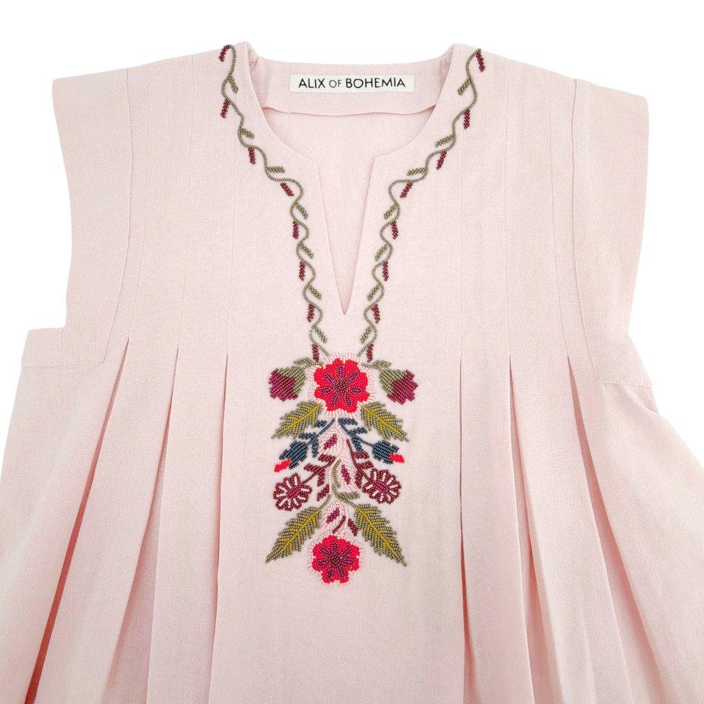 ALIX of BOHEMIA Nadine Heirloom Flora Top in Light Pink S Alix of Bohemia