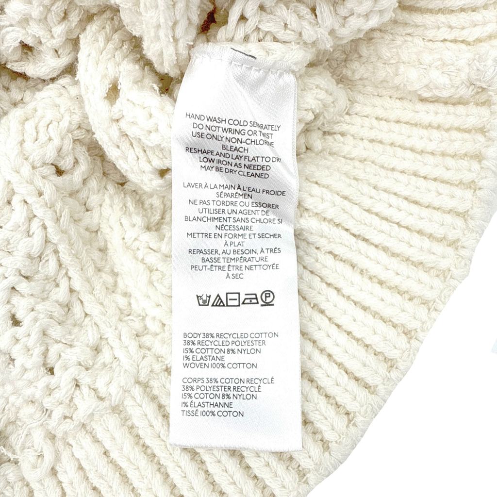 ANTHROPOLOGIE Balloon-Sleeve Twofer Cable-Knit Cardigan Sweater XS Anthropologie