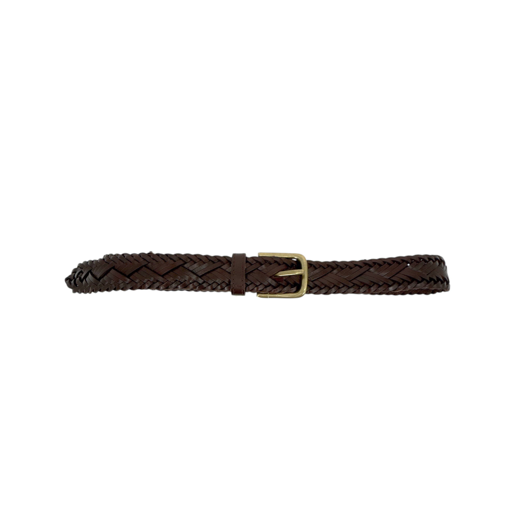 ANTHROPOLOGIE Woven Leather Belt in Brown S Anthropologie