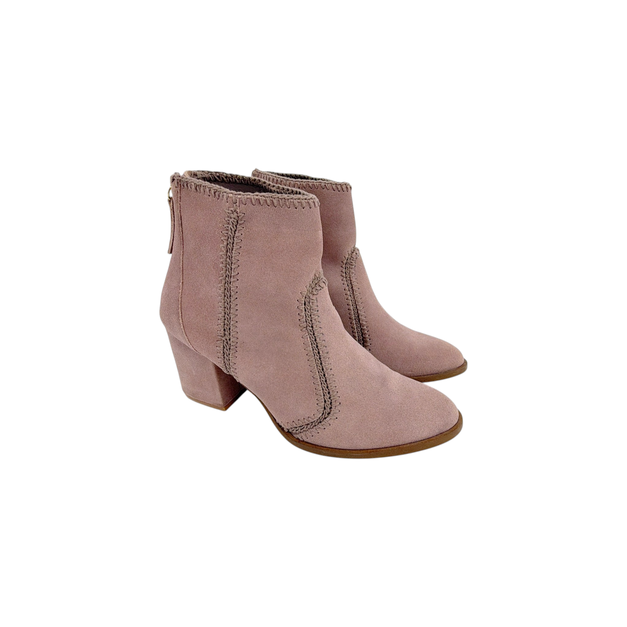 ANTHROPOLOGIE x Farylrobin Stitched Suede Ankle Boots 6.5 Farylrobin