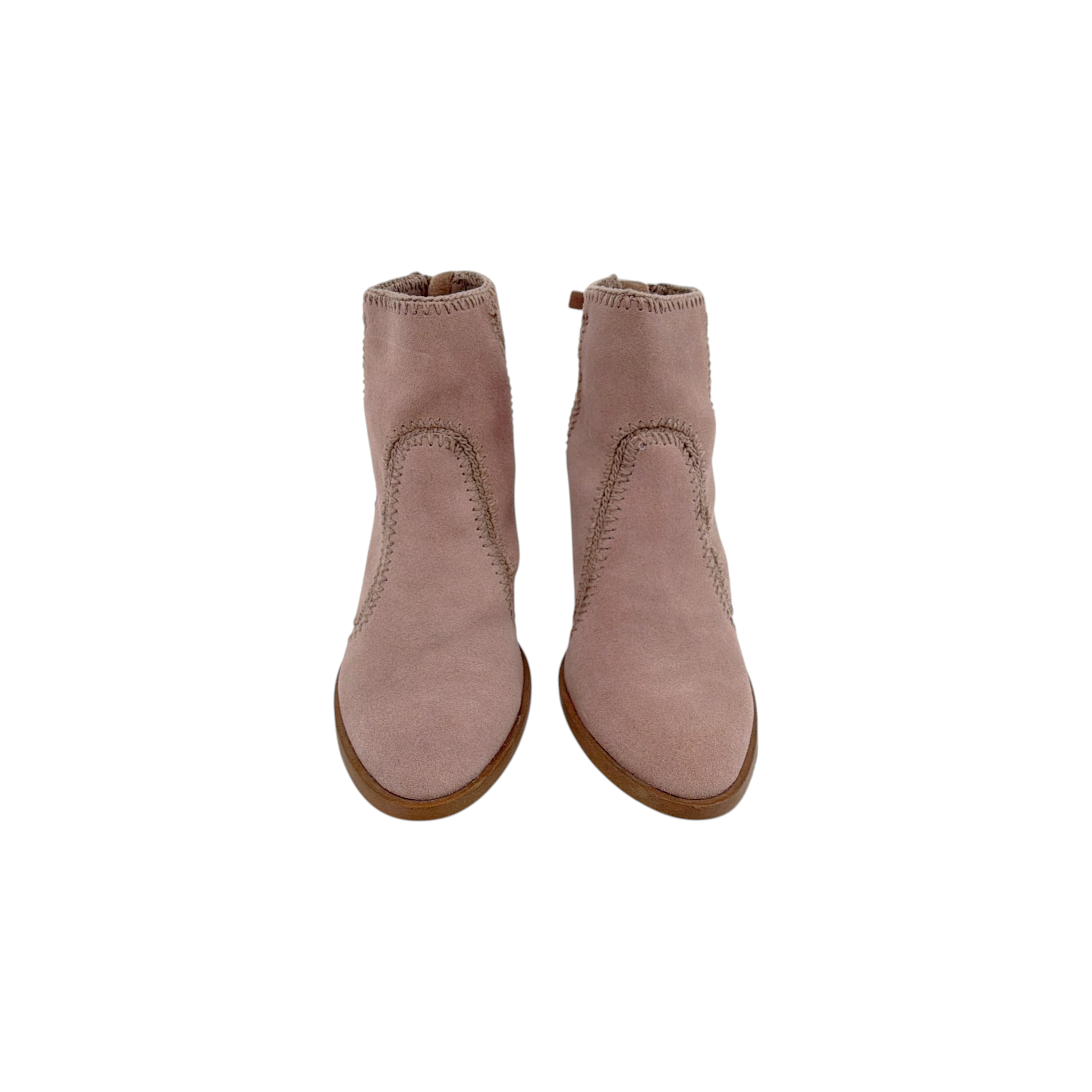 ANTHROPOLOGIE x Farylrobin Stitched Suede Ankle Boots 6.5 Farylrobin