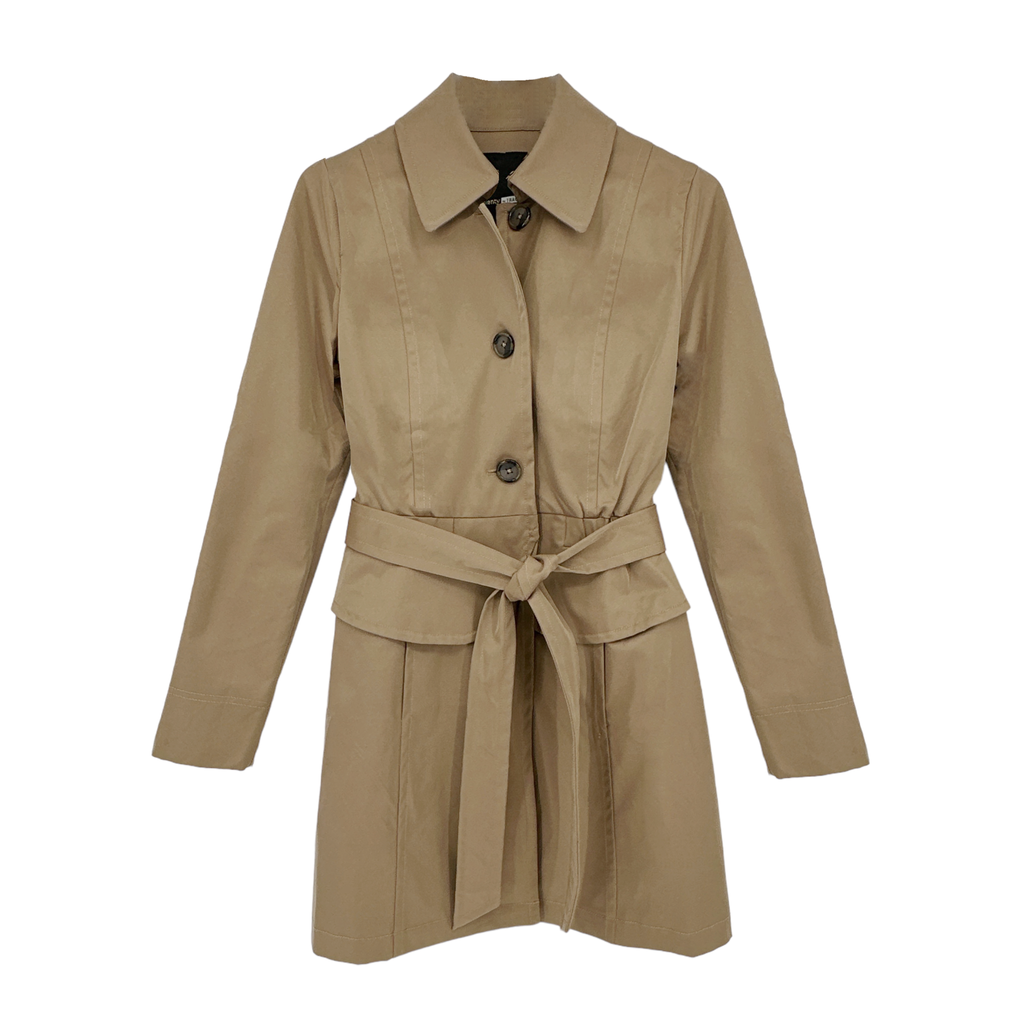ANTHROPOLOGIE x PLENTY by TRACY REESE Corin Peplum Trench Coat XS Anthropologie