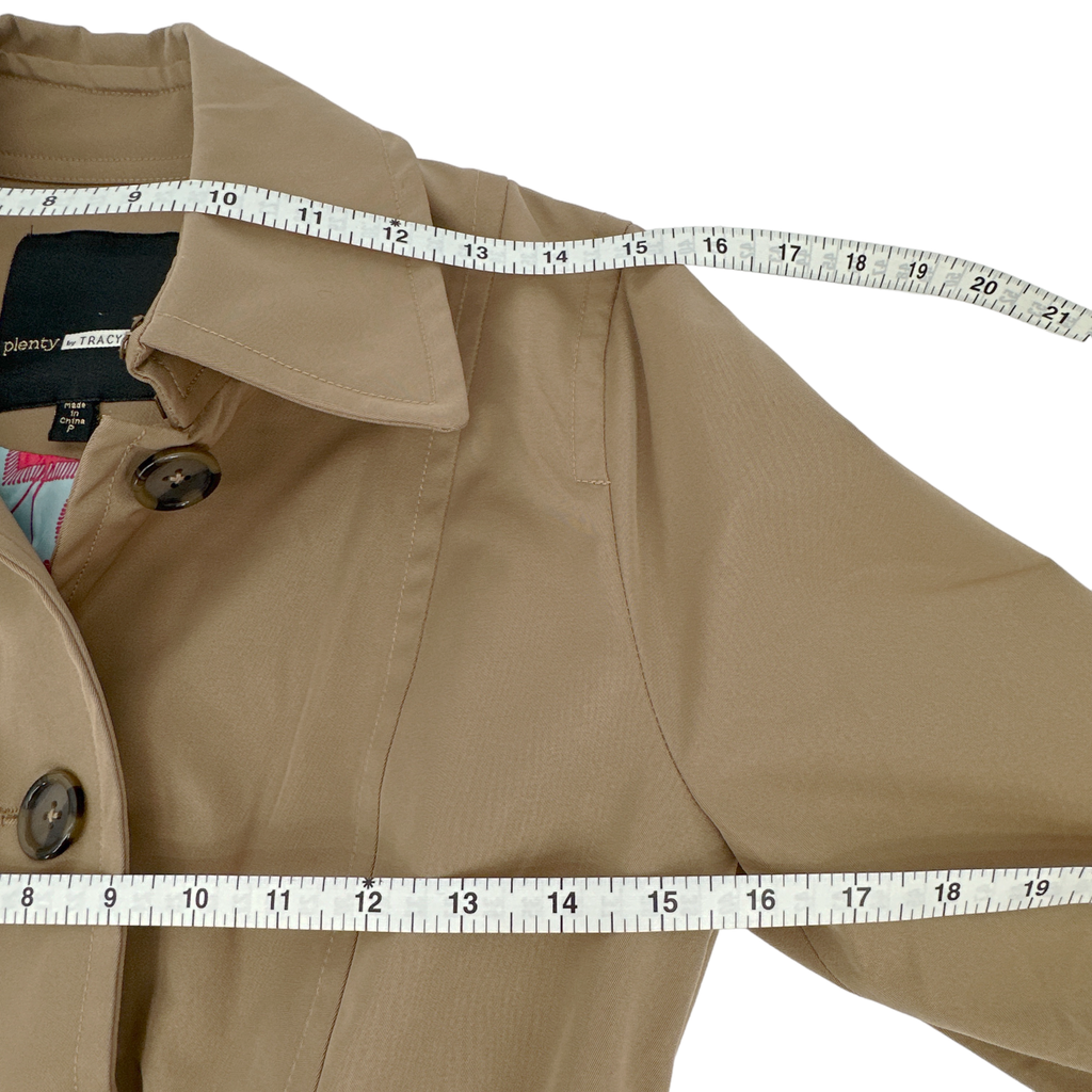 ANTHROPOLOGIE x PLENTY by TRACY REESE Corin Peplum Trench Coat XS Anthropologie
