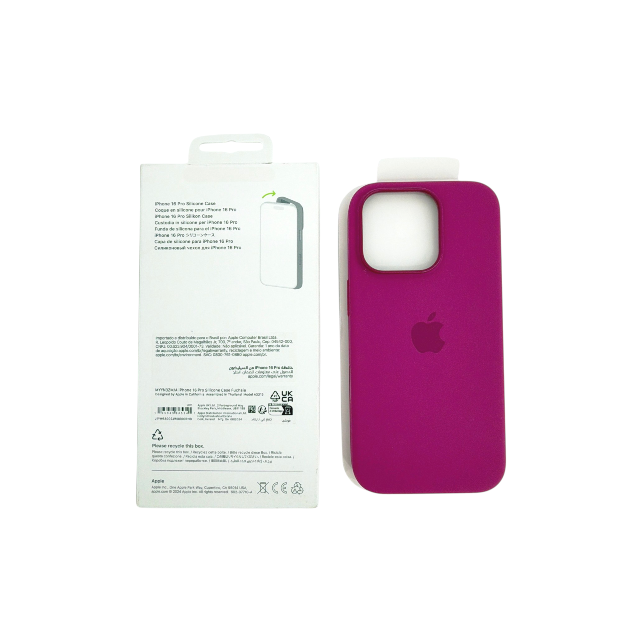 APPLE iPhone 16 Pro Silicone Case with MagSafe in Fuchsia Apple