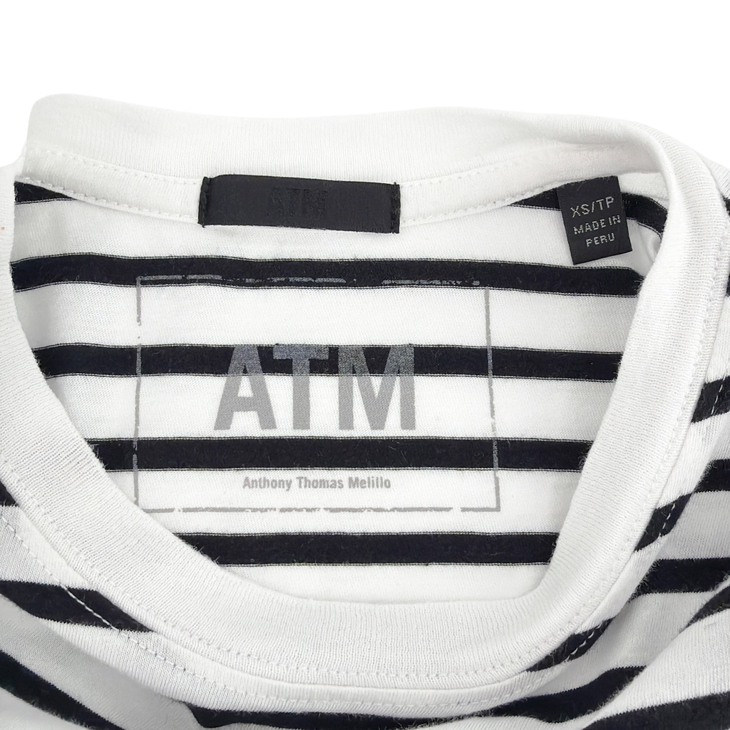 ATM Anthony Thomas Melillo Classic Jersey Striped Short Sleeve Boy Tee XS ATM Anthony Thomas Melillo