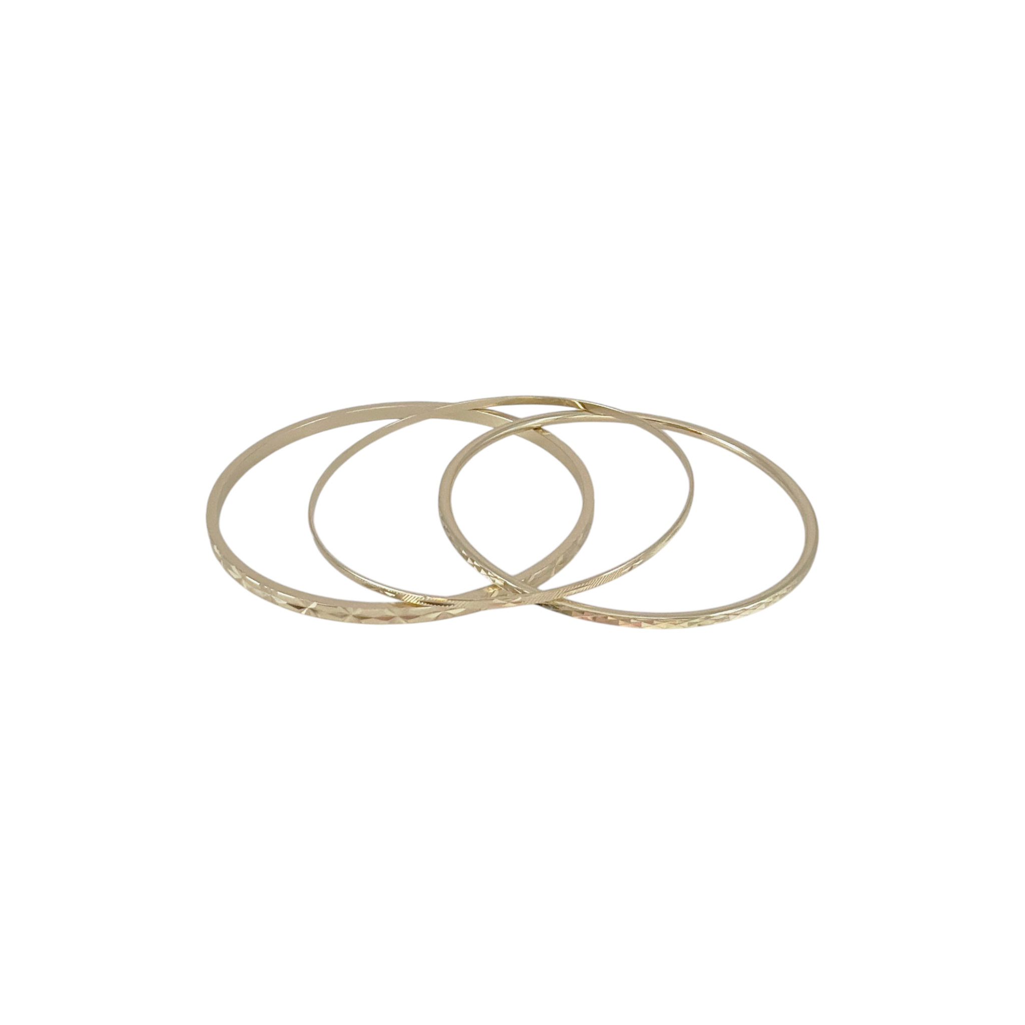 L GEORGE Designs Gold Plated Bangle Bracelet Bunch | Set of 3 L George Designs