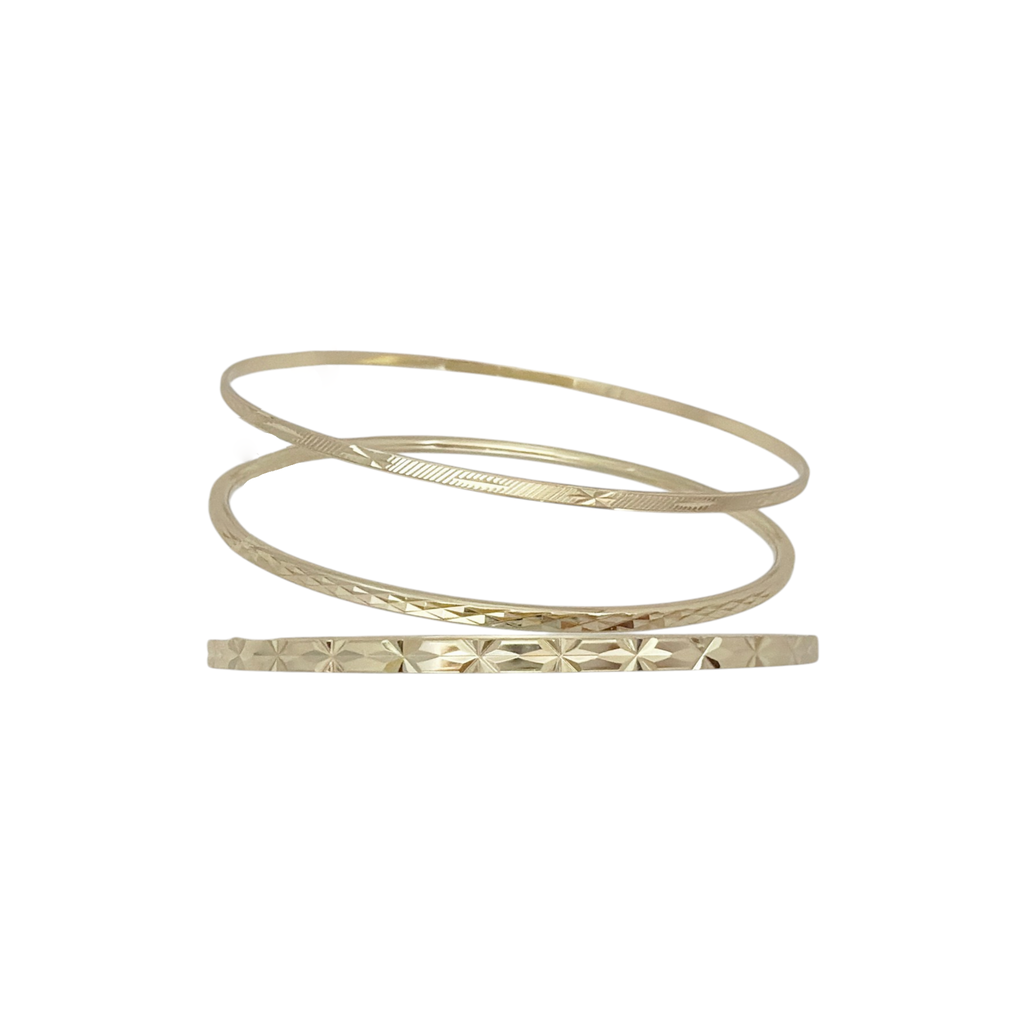 L GEORGE Designs Gold Plated Bangle Bracelet Bunch | Set of 3 L George Designs