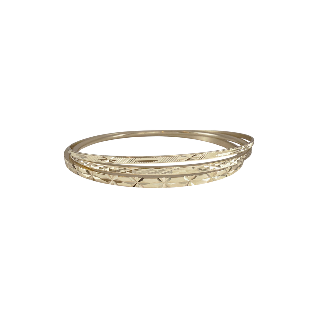 L GEORGE Designs Gold Plated Bangle Bracelet Bunch | Set of 3 L George Designs